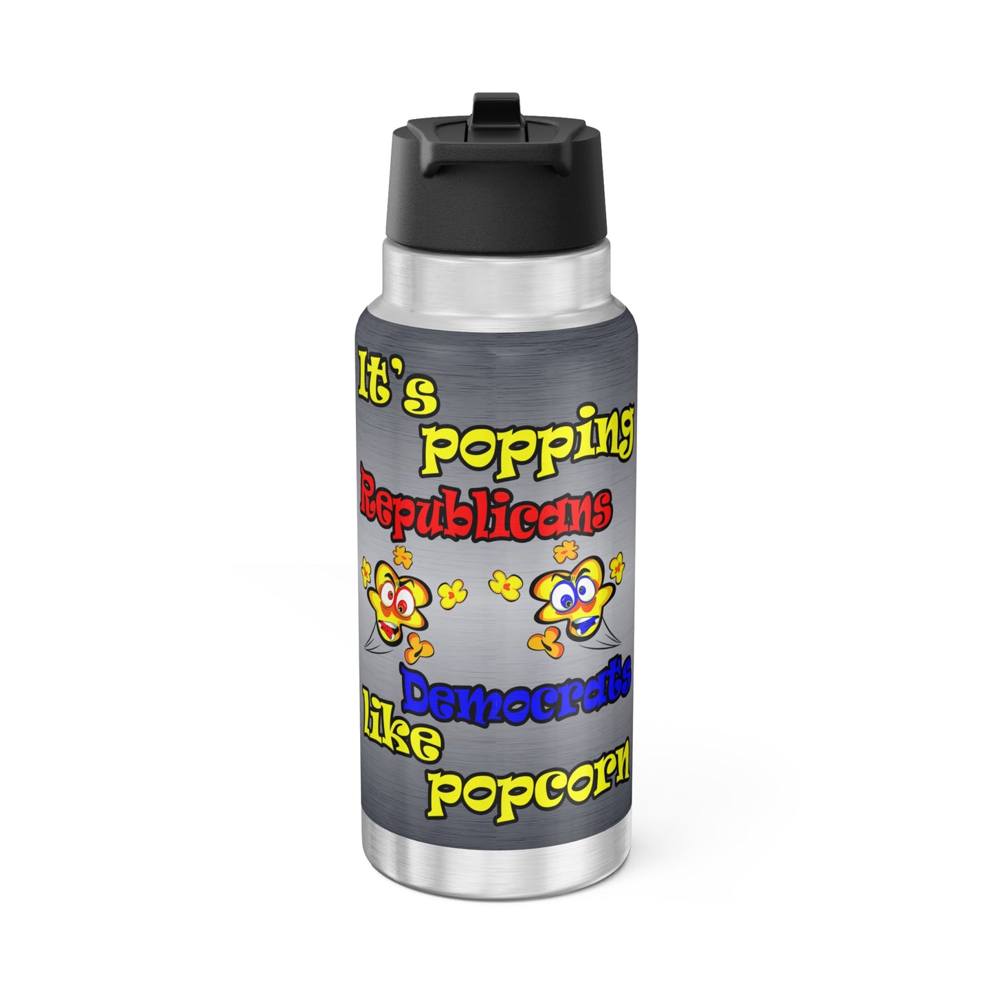 popping like popcorn - Gator Tumbler, 32oz (brushed nickel)