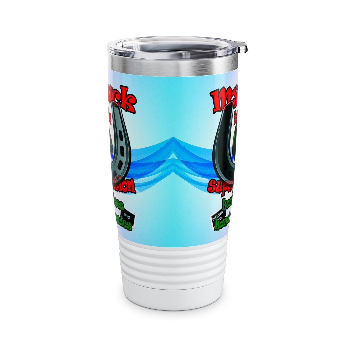 my luck - Ringneck Tumbler, 20oz (light blue-pink wave)