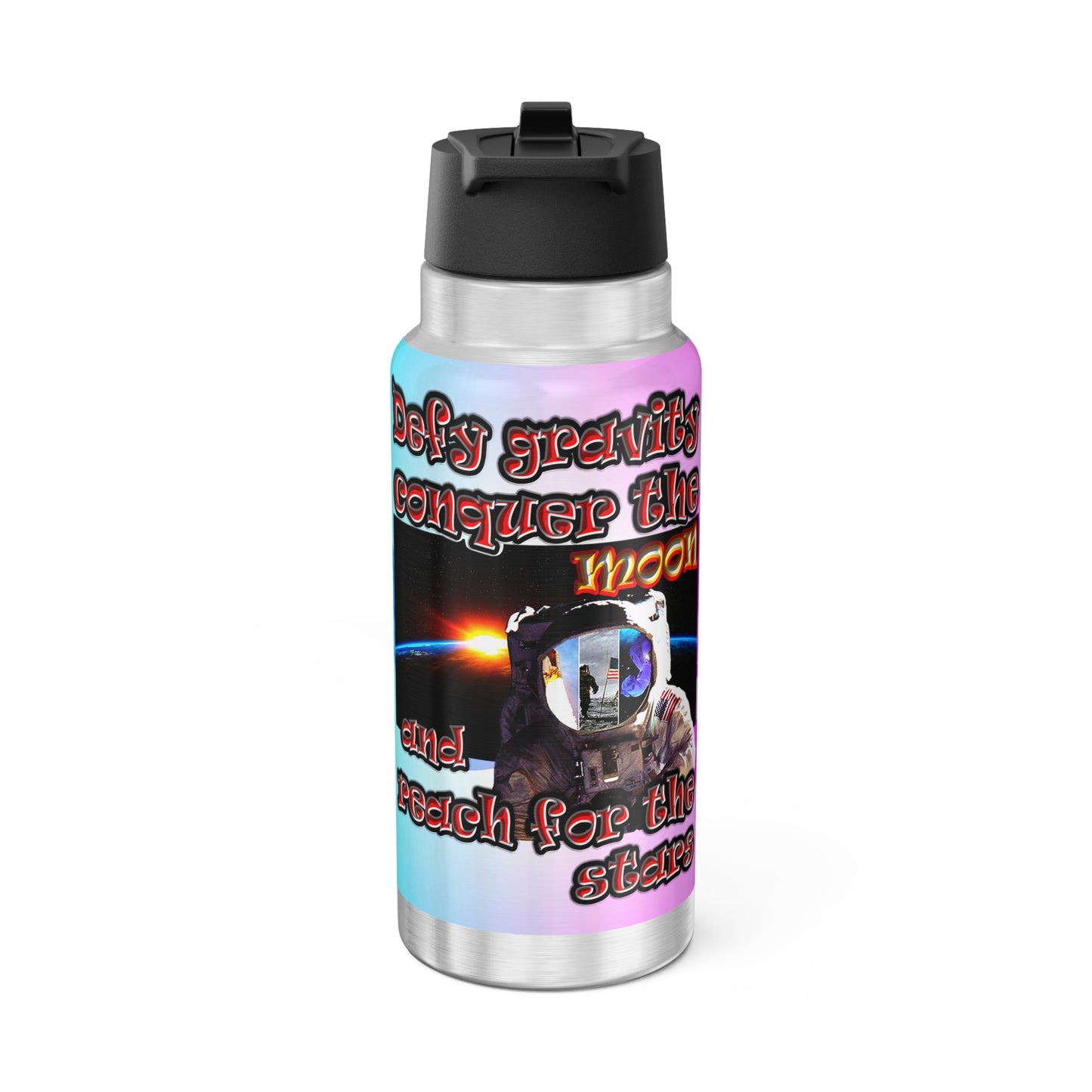 defy conquer reach - Gator Tumbler, 32oz (light blue-pink wave)