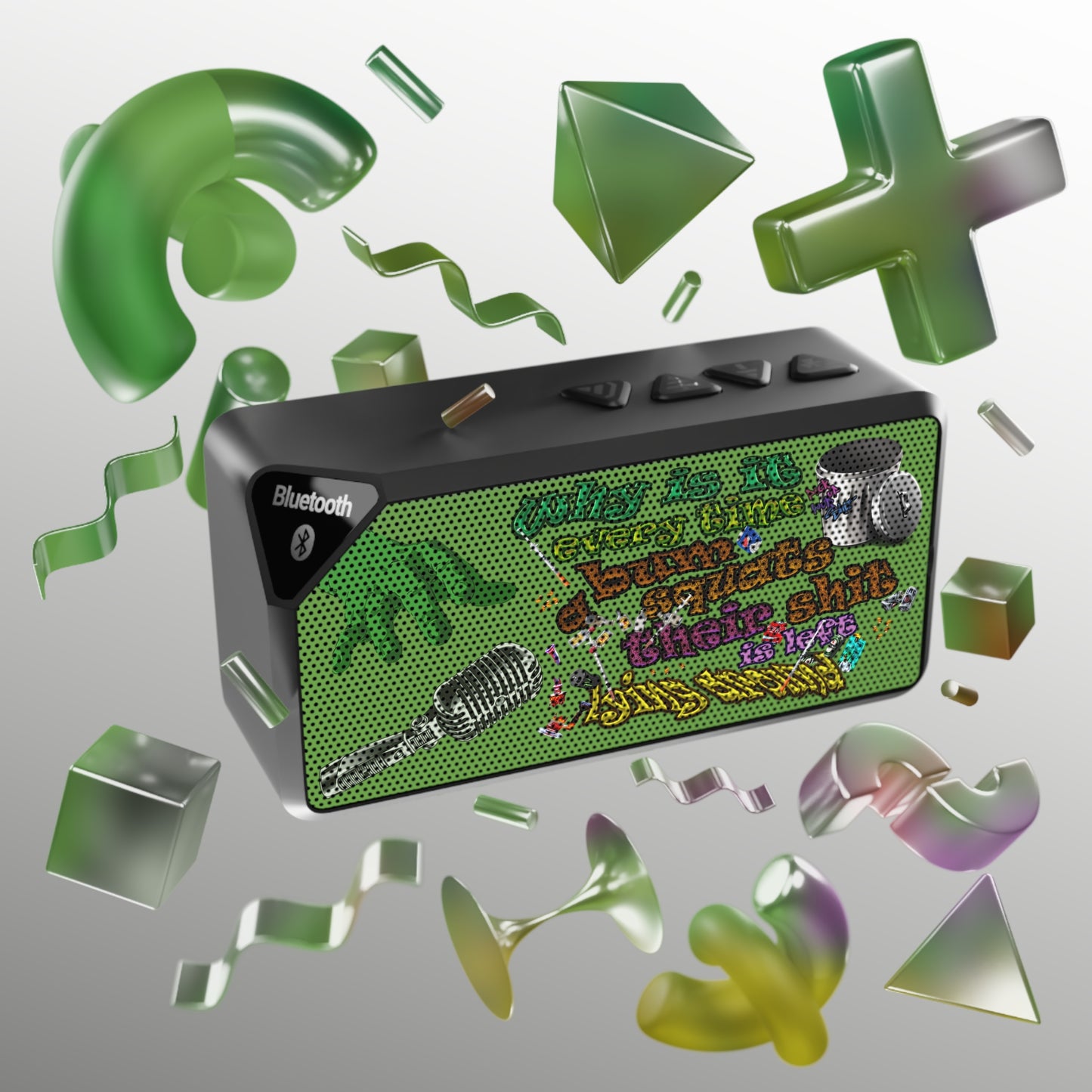 the bum's shit - Jabba Bluetooth Speaker (green)