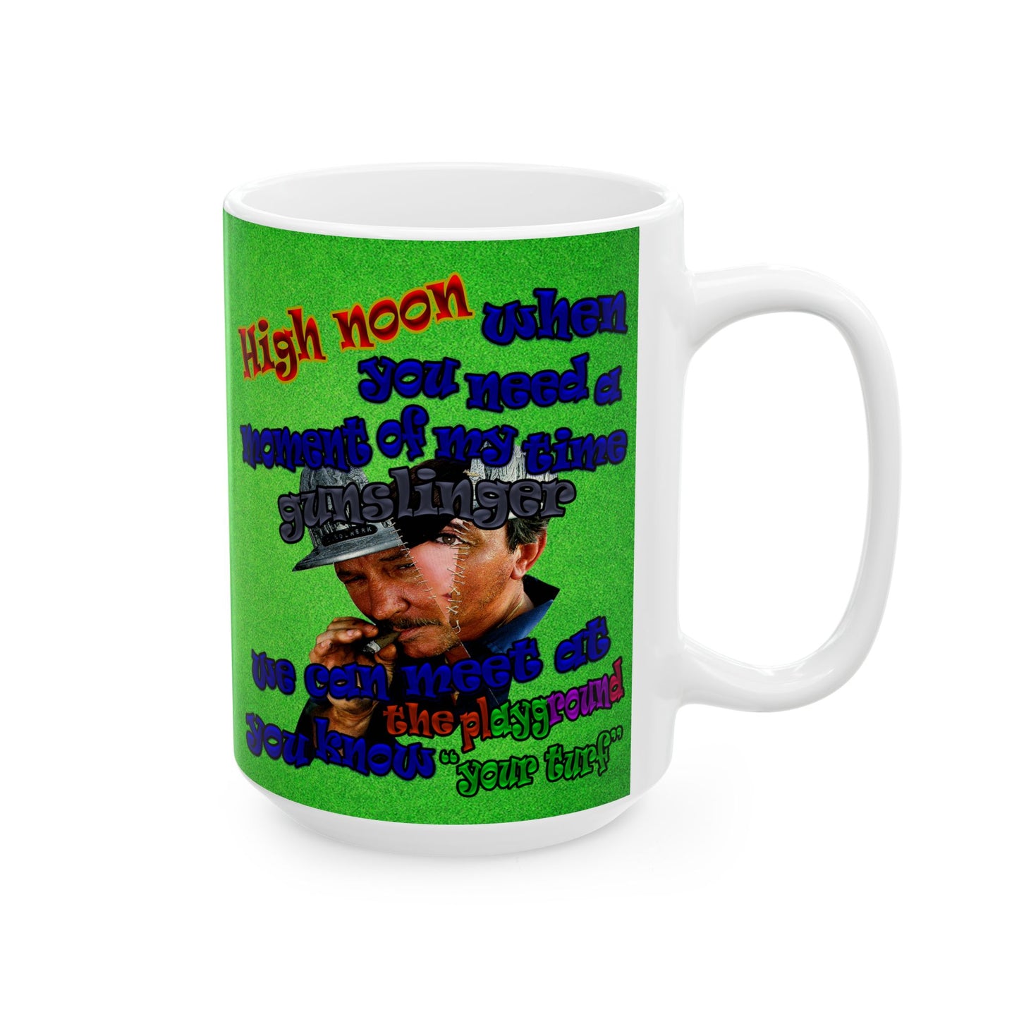 high noon - White Mug (green turf)