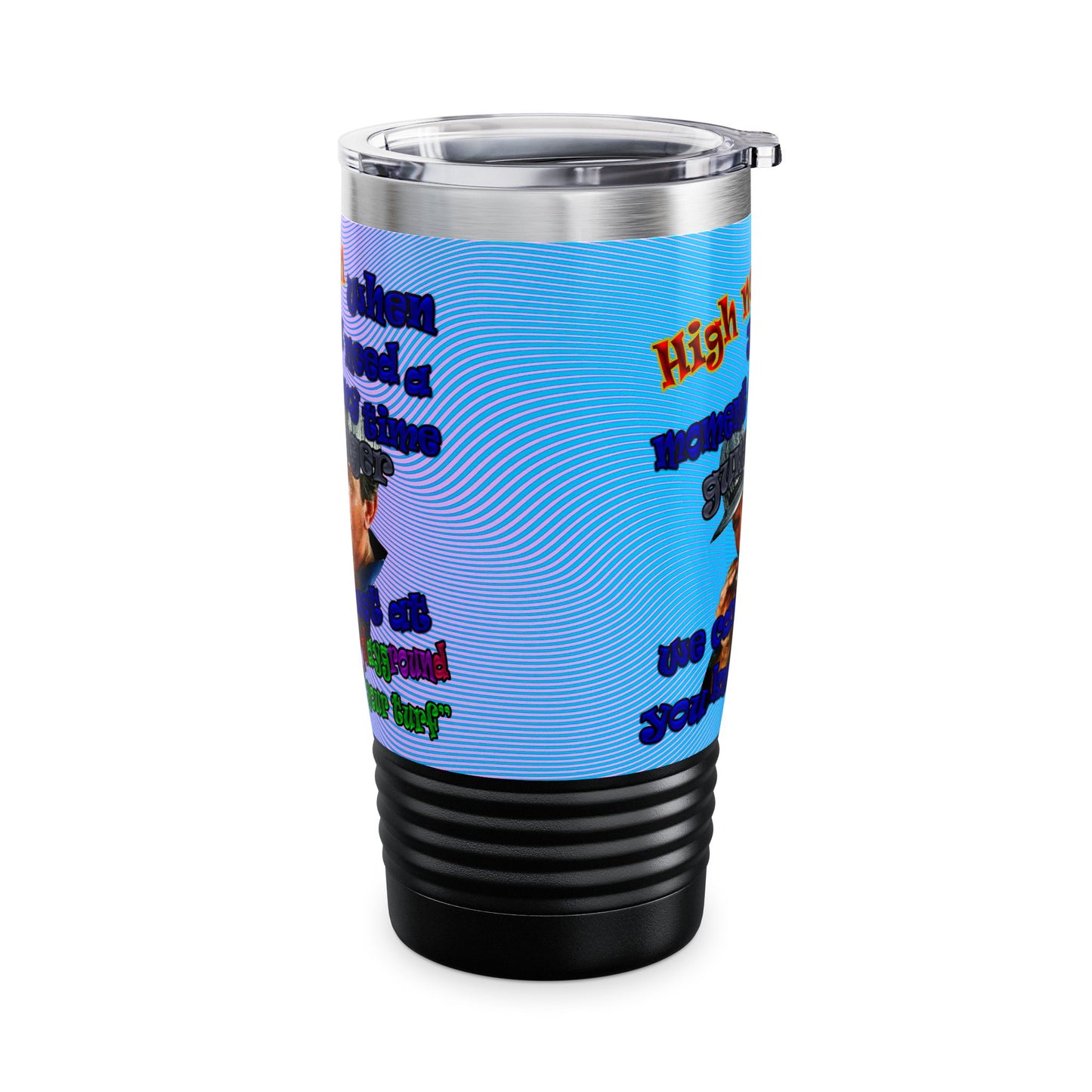 high noon - Ringneck Tumbler, 20oz (light blue-purple wave)