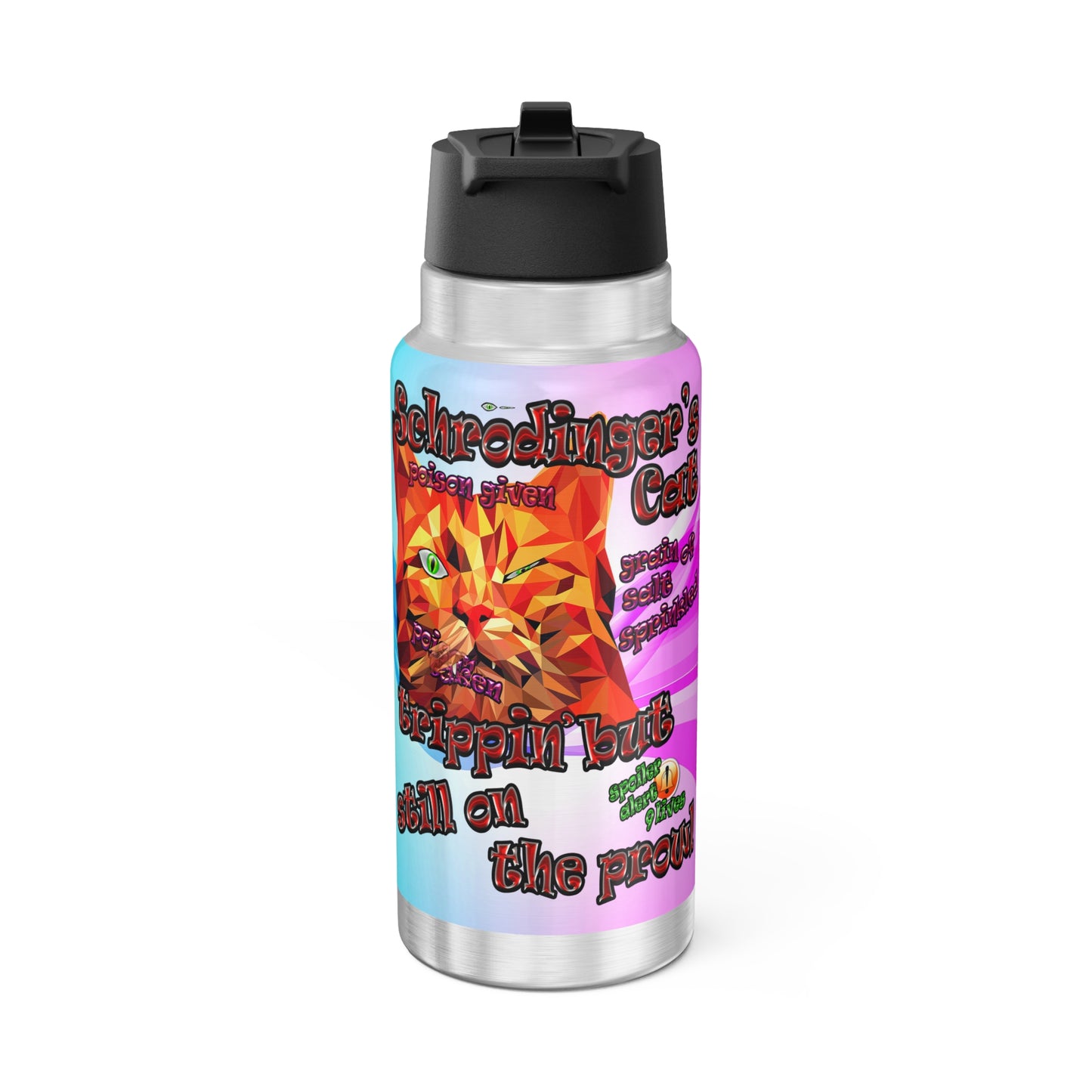 schrodinger's cat - Gator Tumbler, 32oz (light blue-pink wave)