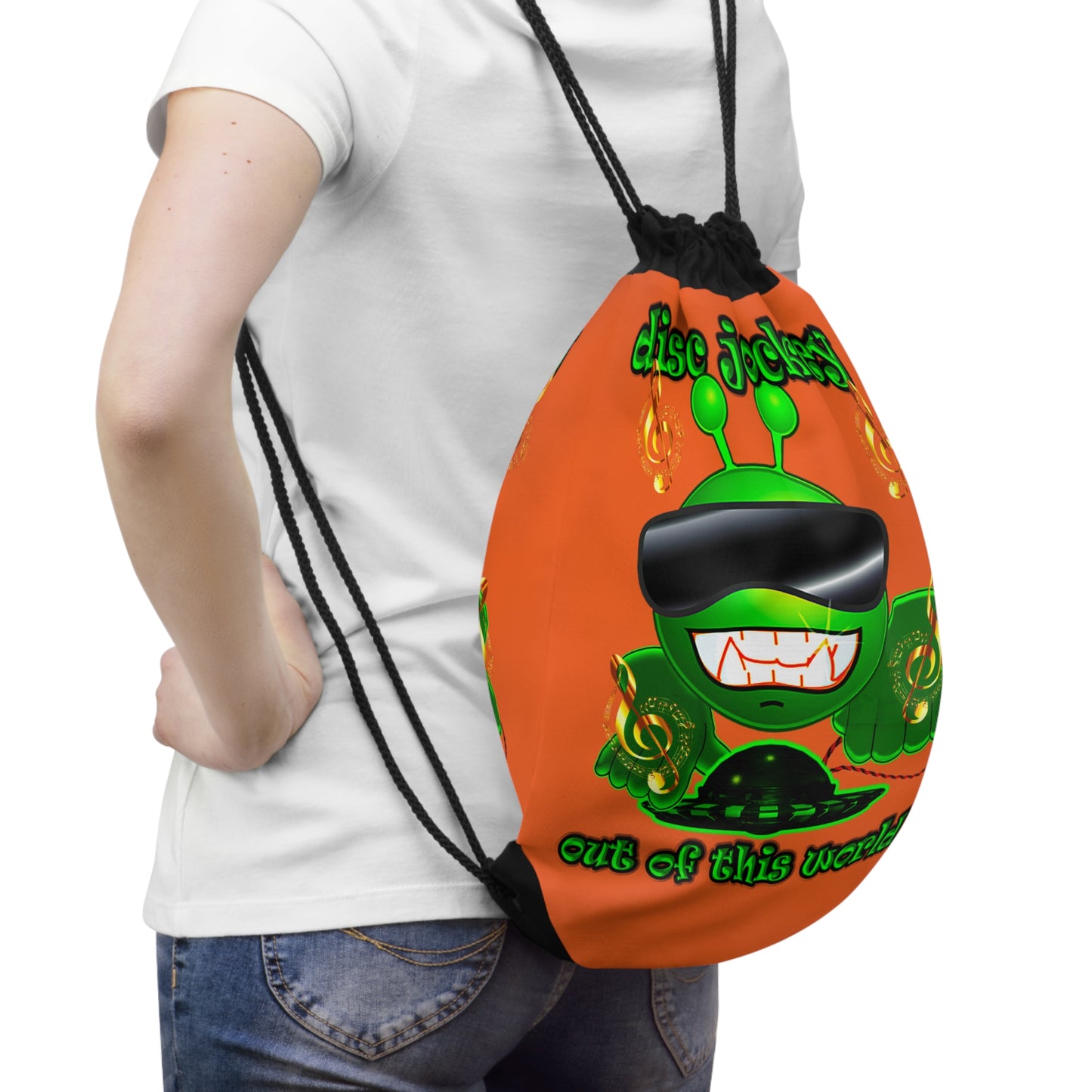 disc jockey - Drawstring Bag (orange)