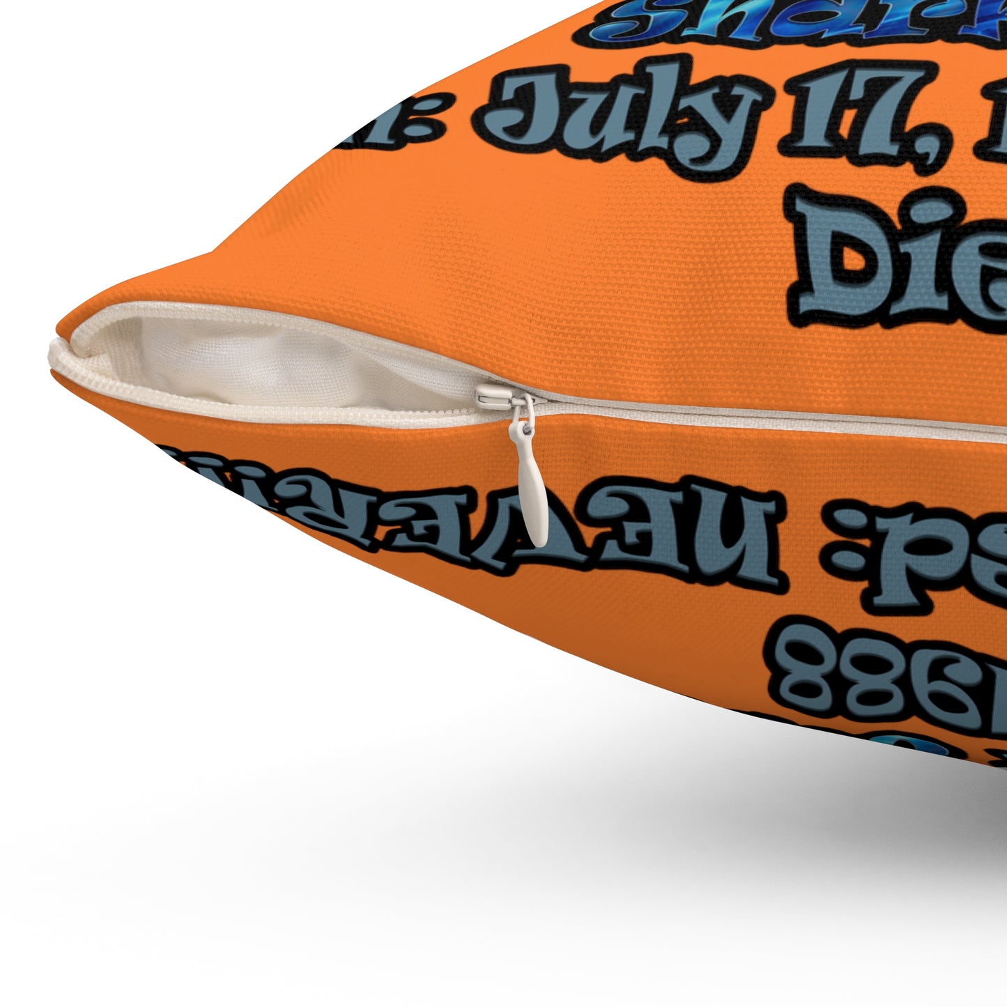 shark week - Spun Polyester Square Pillow - (crusta)