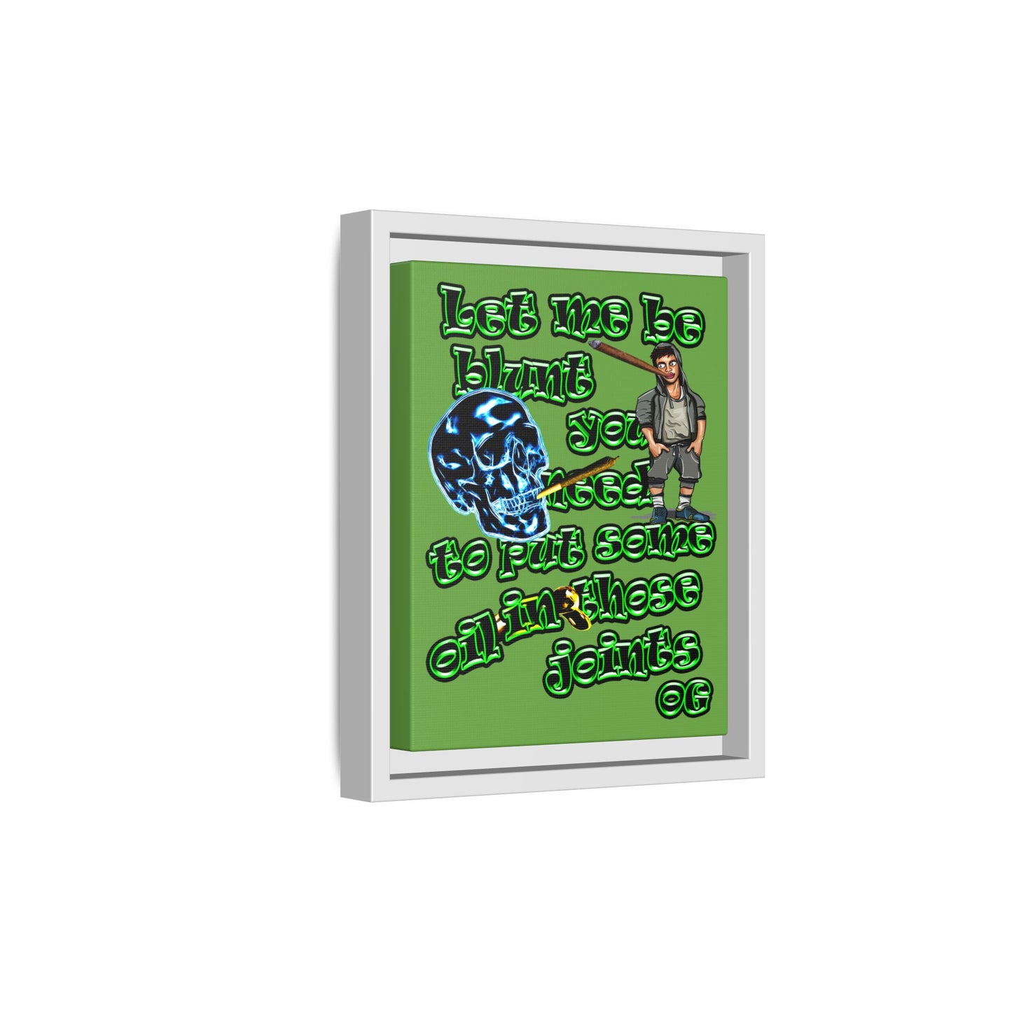 og - framed canvas art (green)