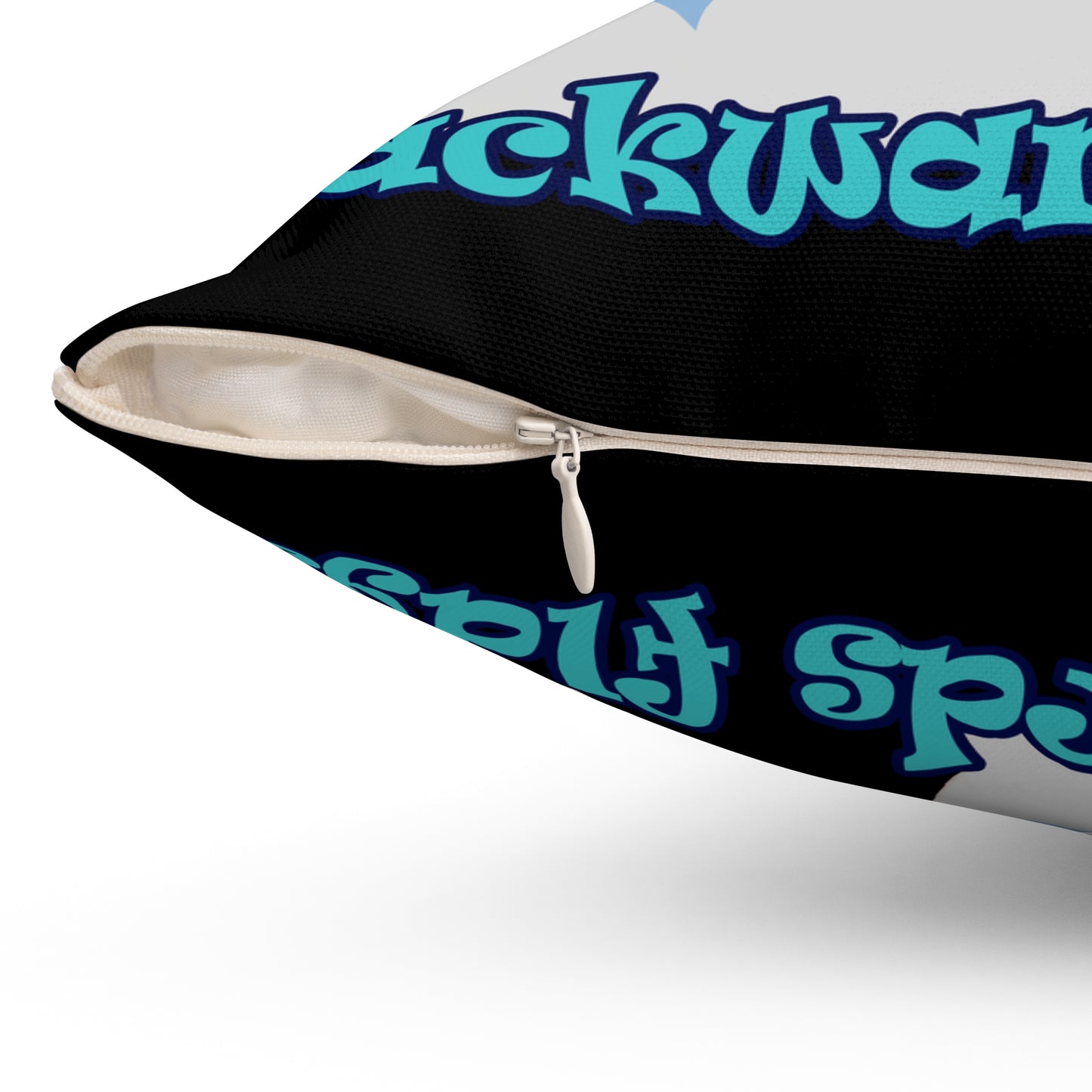shoot for the stars - Spun Polyester Square Pillow - (black)
