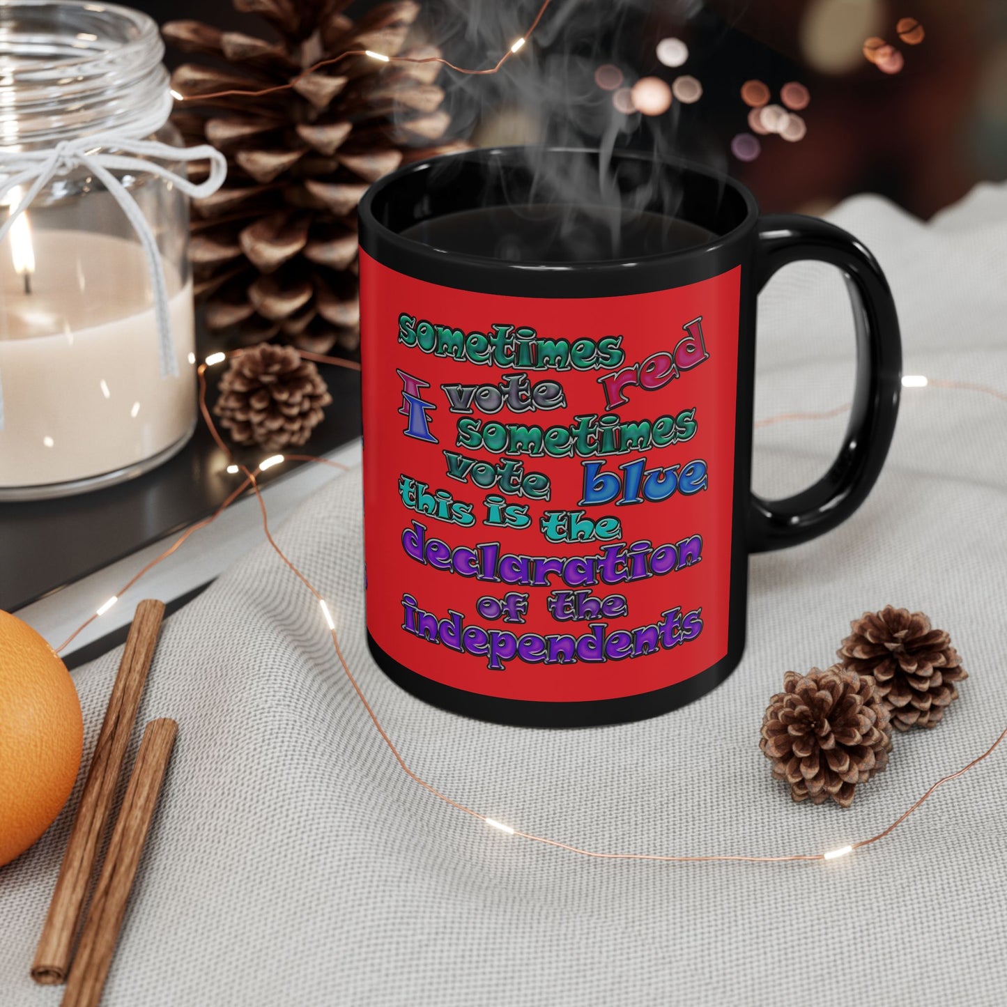 declaration of the independents - Black Mug (red)