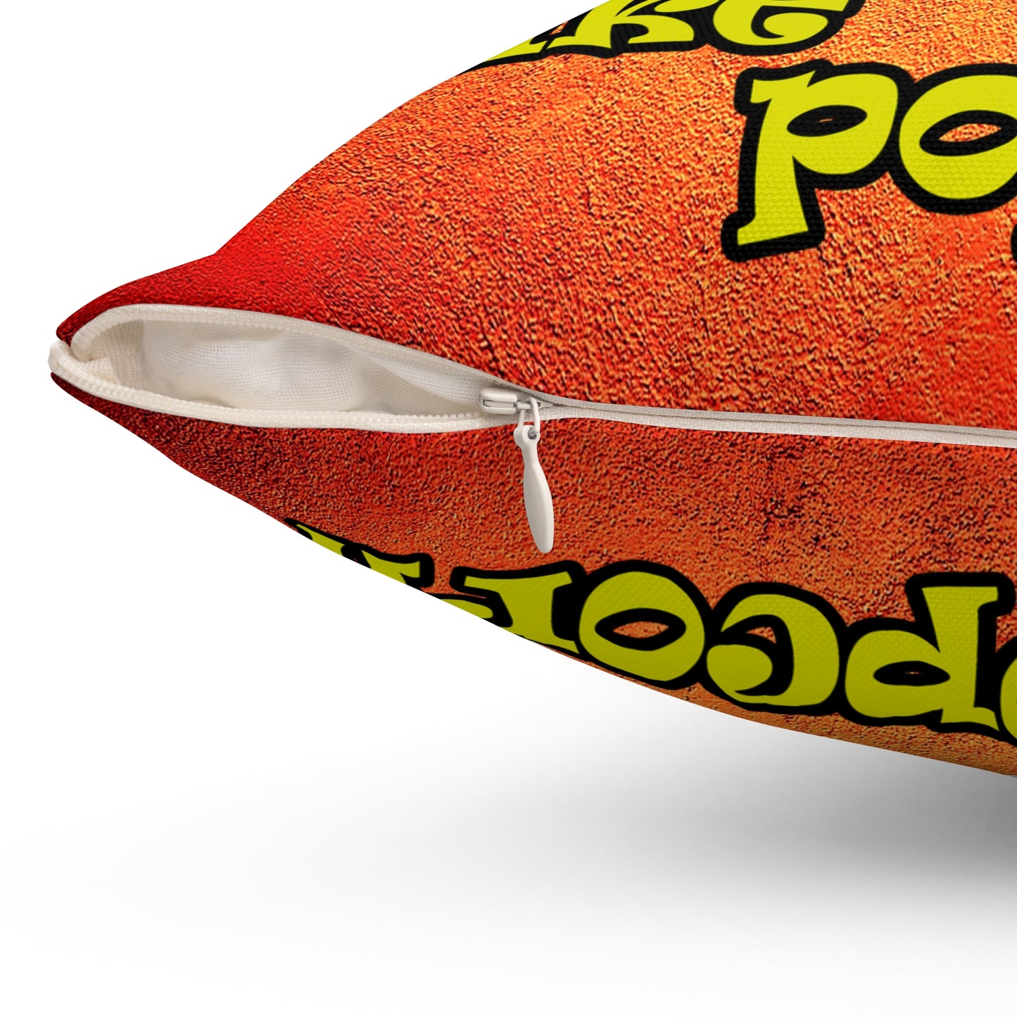 popping like popcorn - Spun Polyester Square Pillow - (burnt orange)