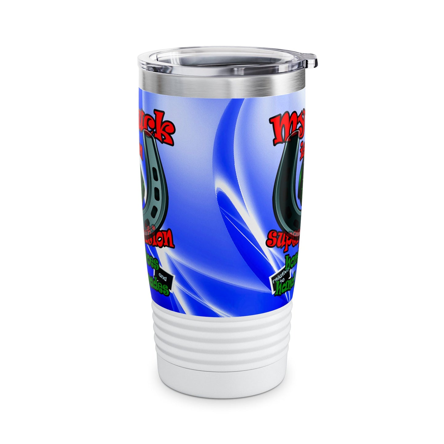 my luck - Ringneck Tumbler, 20oz (blue-white wave)