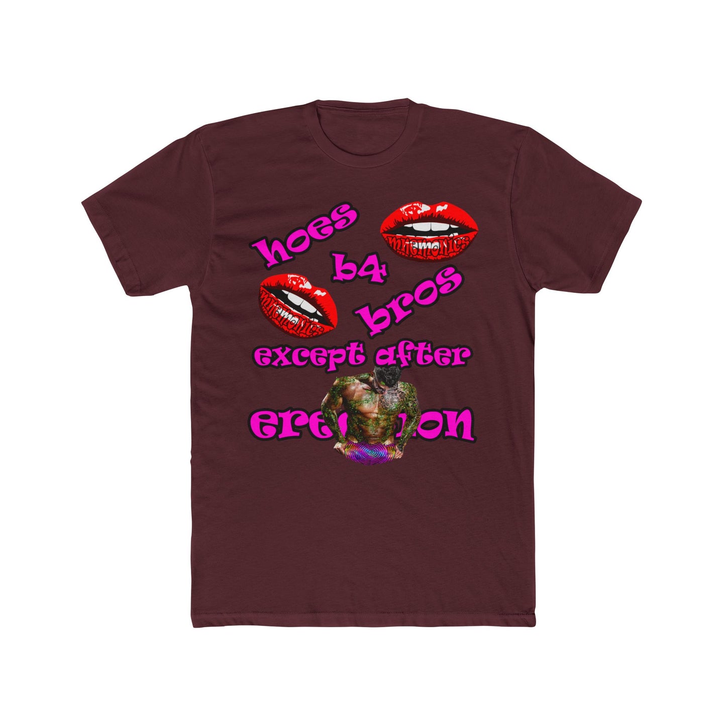 hoes b4 bros - Men's Cotton Crew Tee