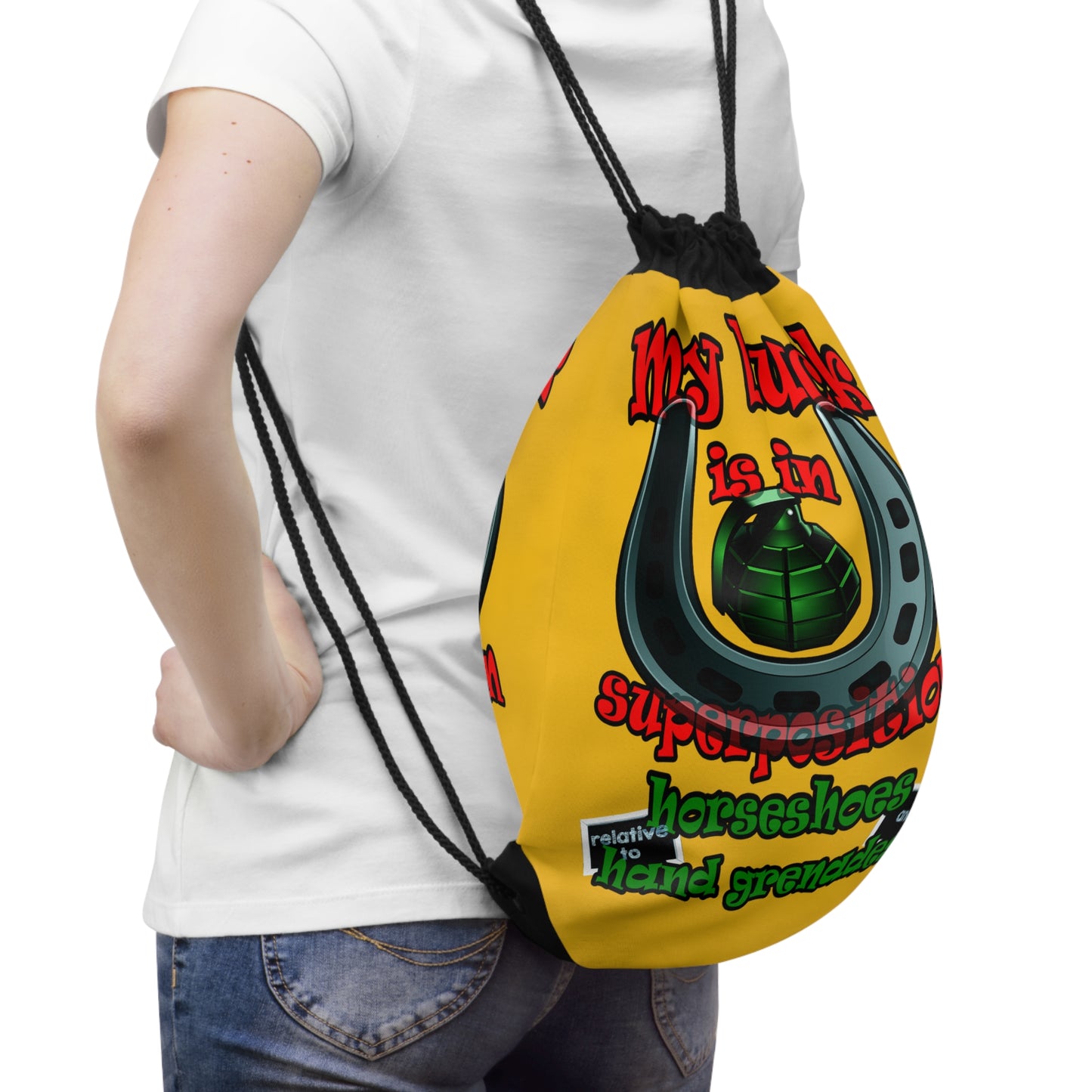 my luck - Drawstring Bag (yellow)