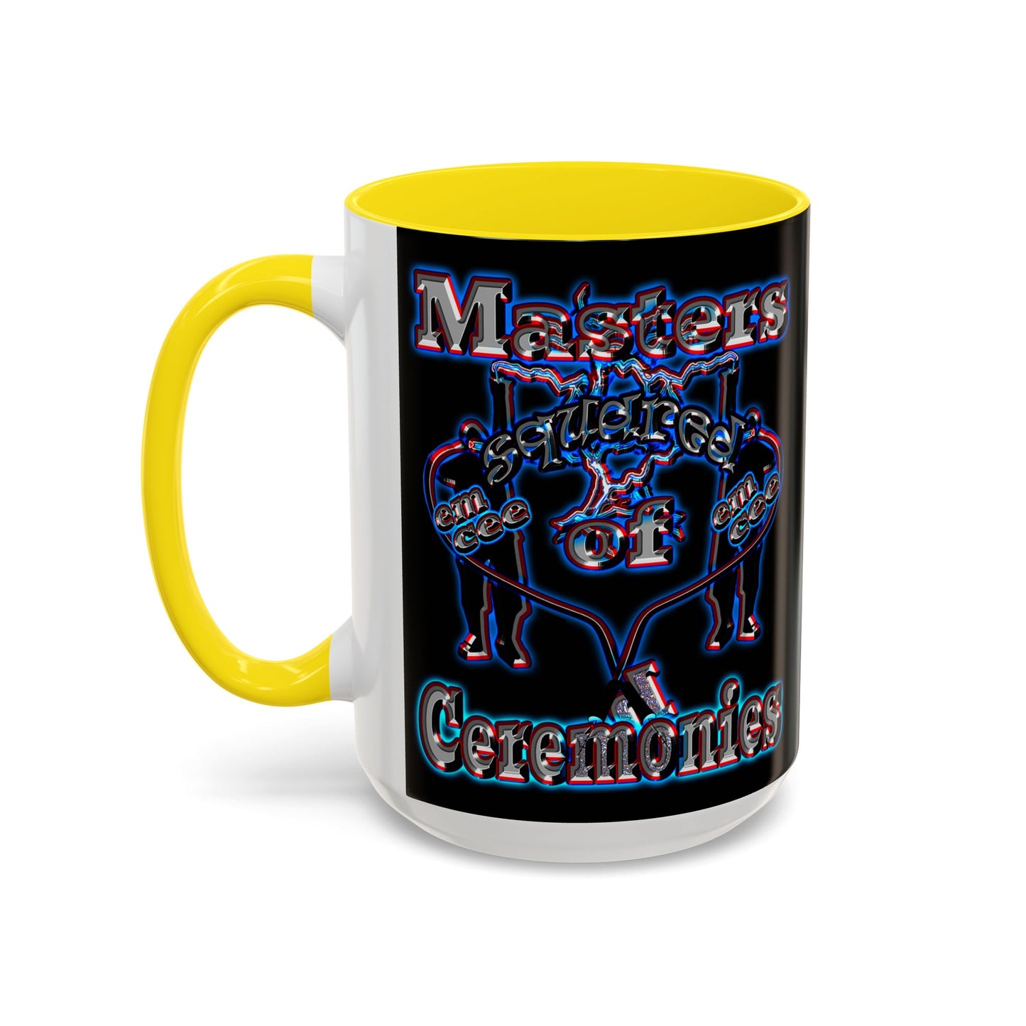 em cee squared - Accent Mug (black)