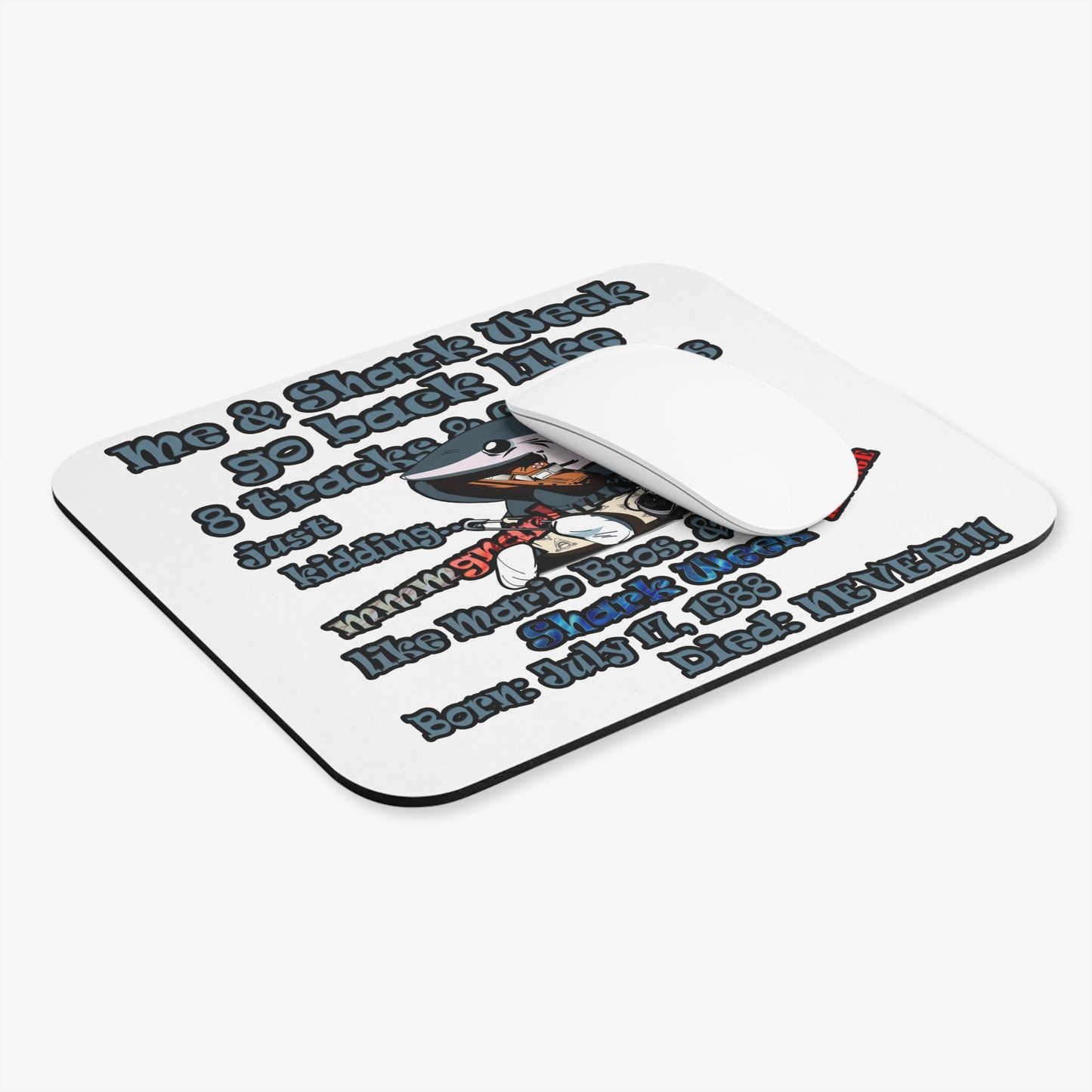 shark week - Mouse Pad (Rectangle) - (white)