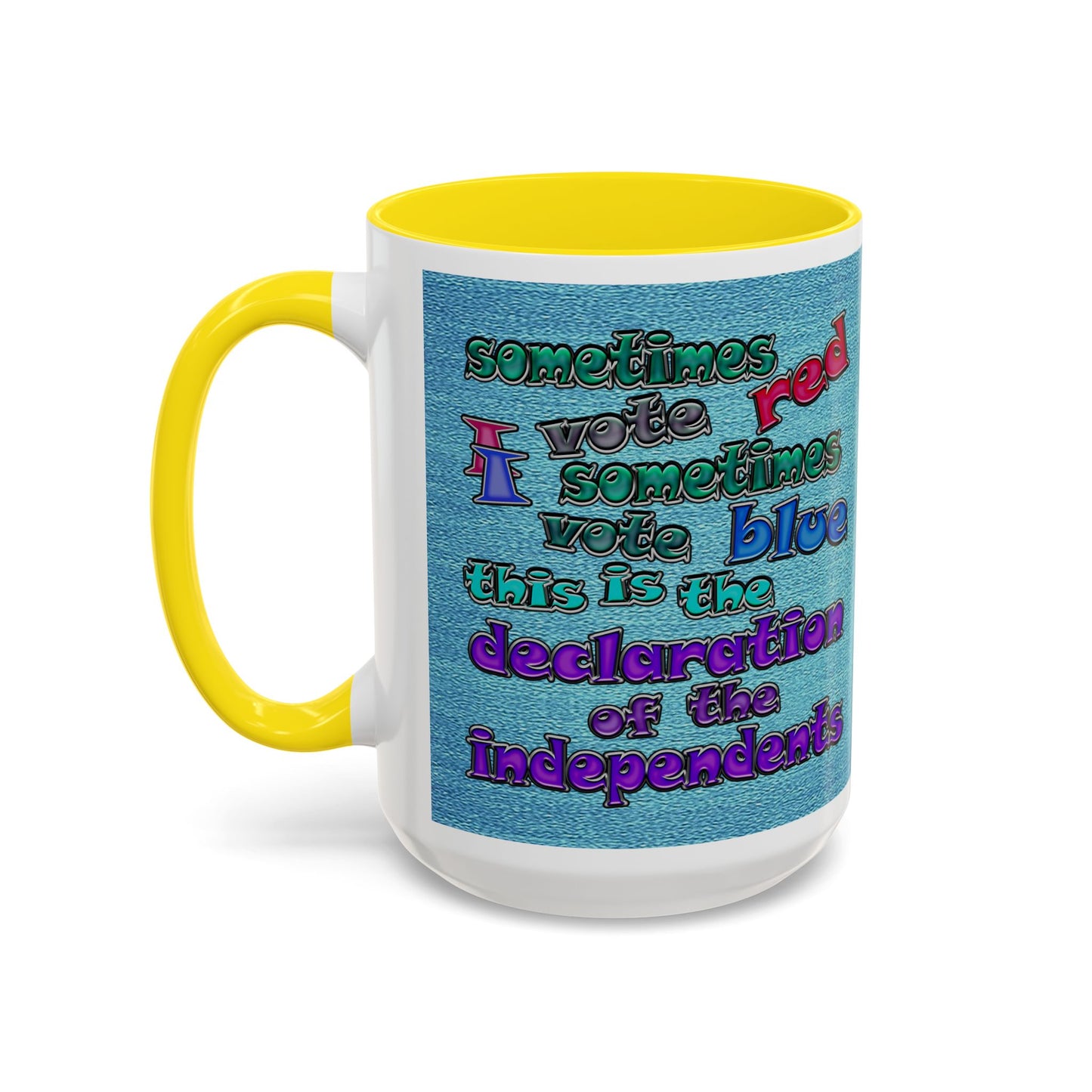 declaration of the independents - Accent Mug (faded blue)