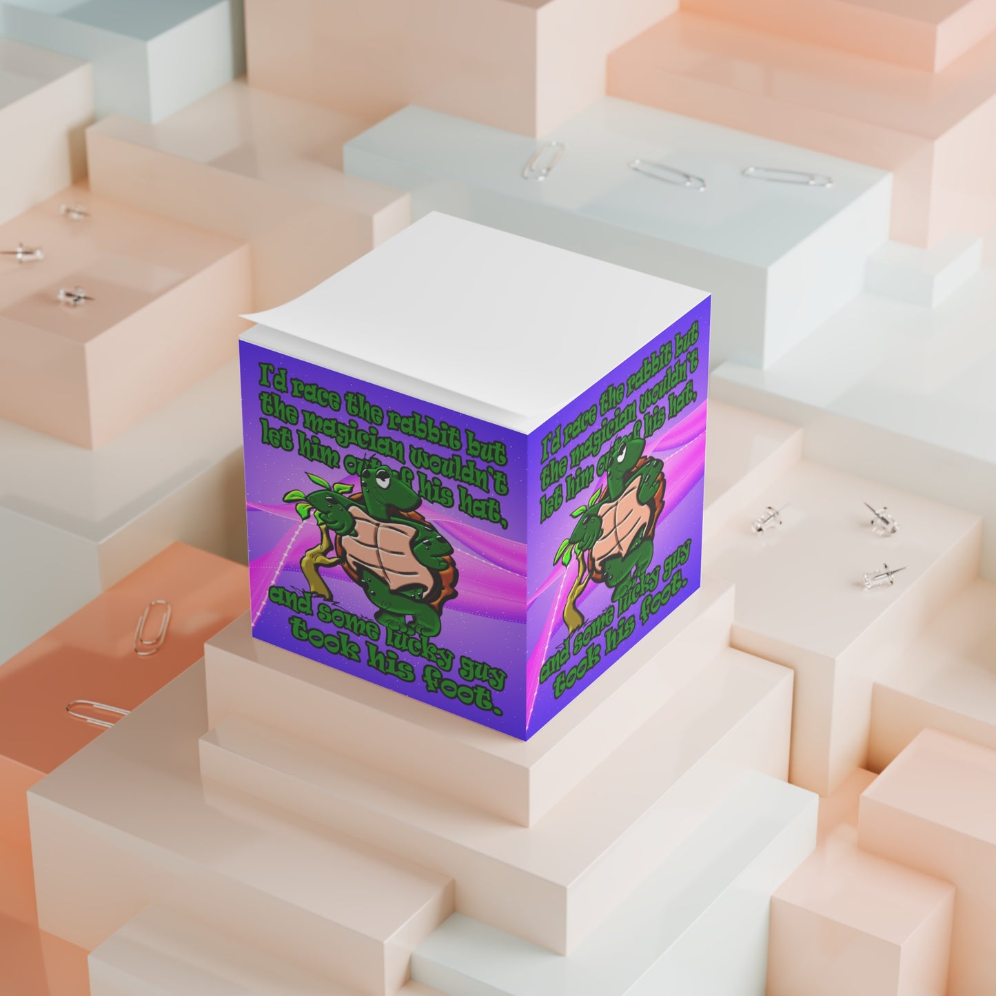 turtle race - note cube (purple-pink wave)