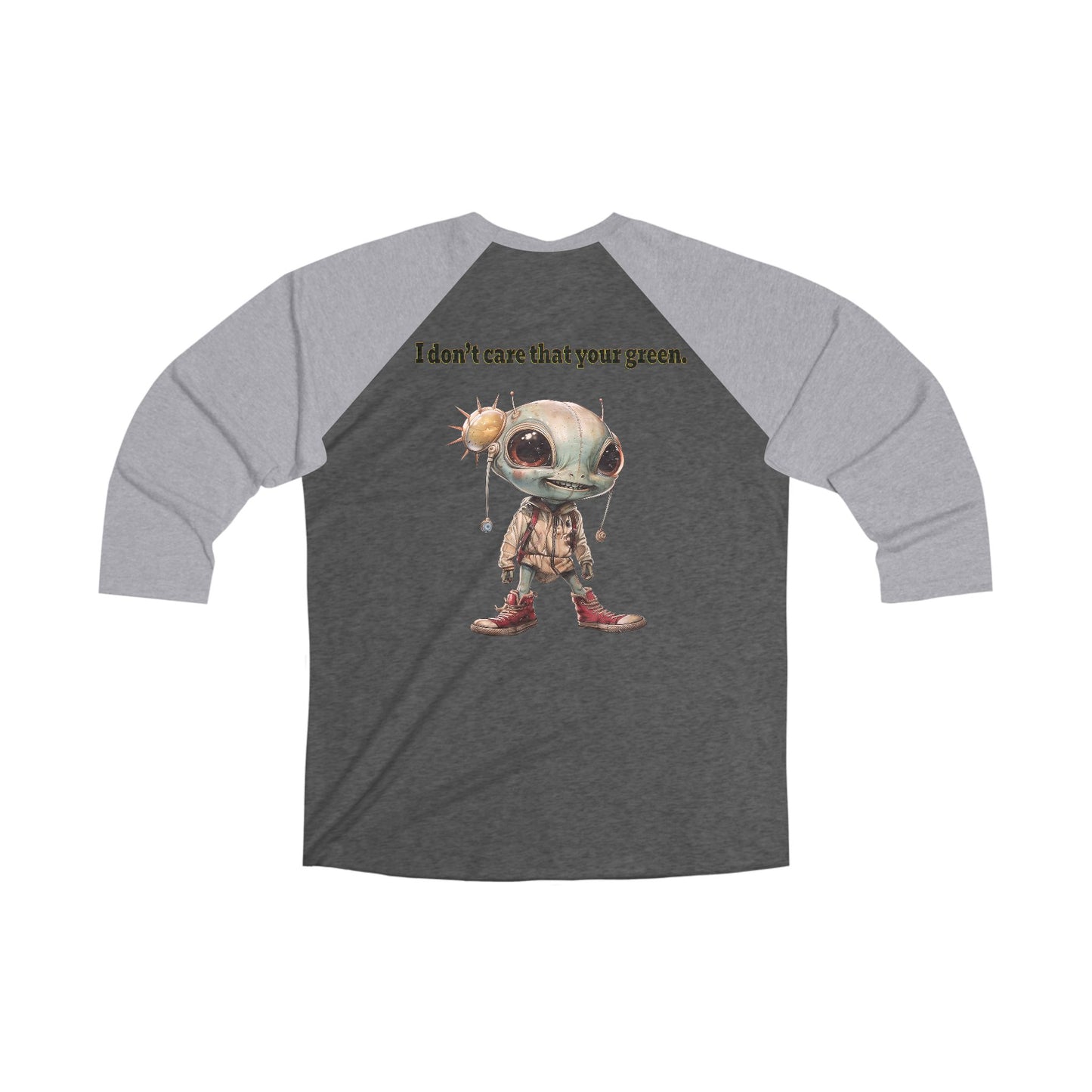 I don't care that your grey - Unisex Tri-Blend 3\4 Raglan Tee