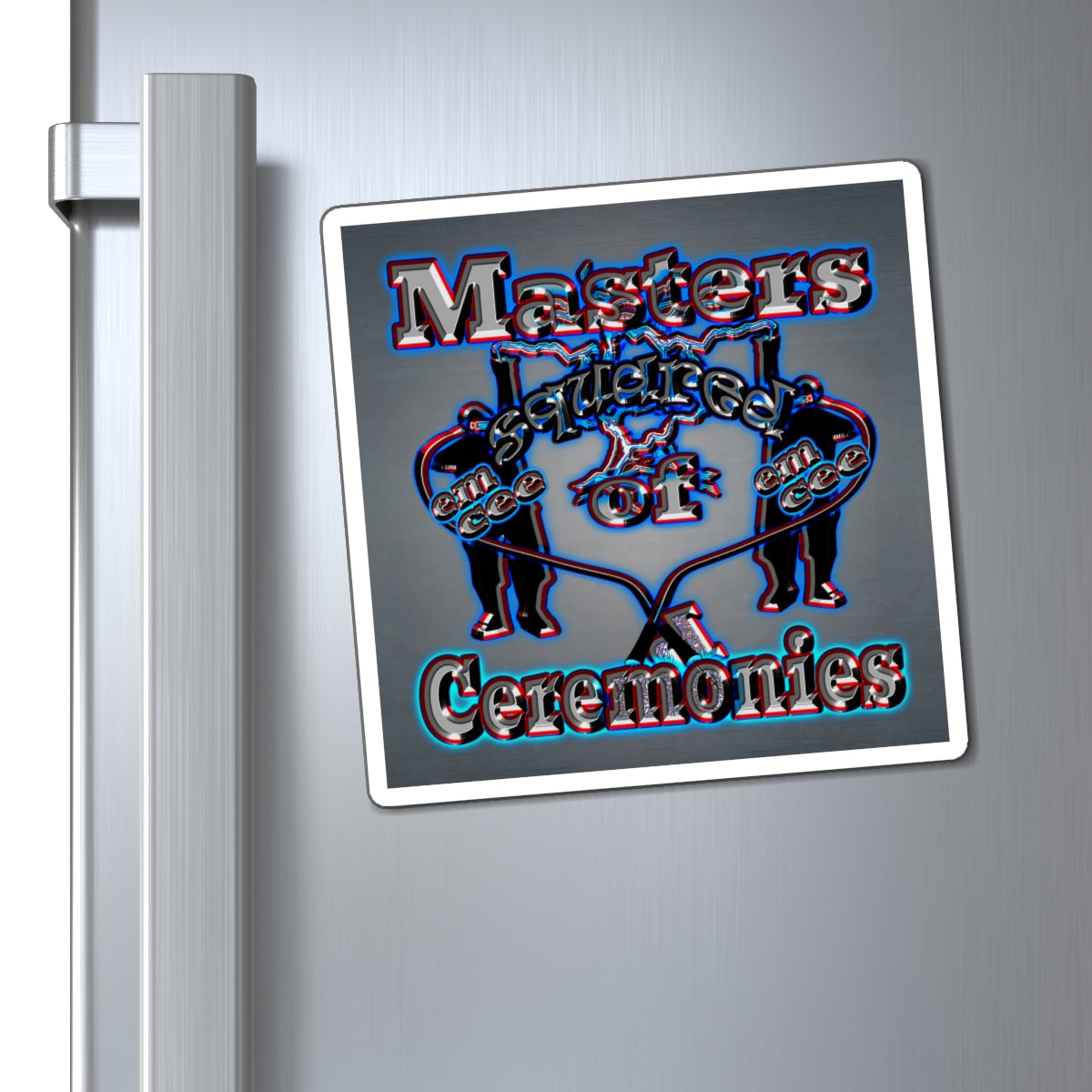em cee squared - Magnets - (grey-light grey)