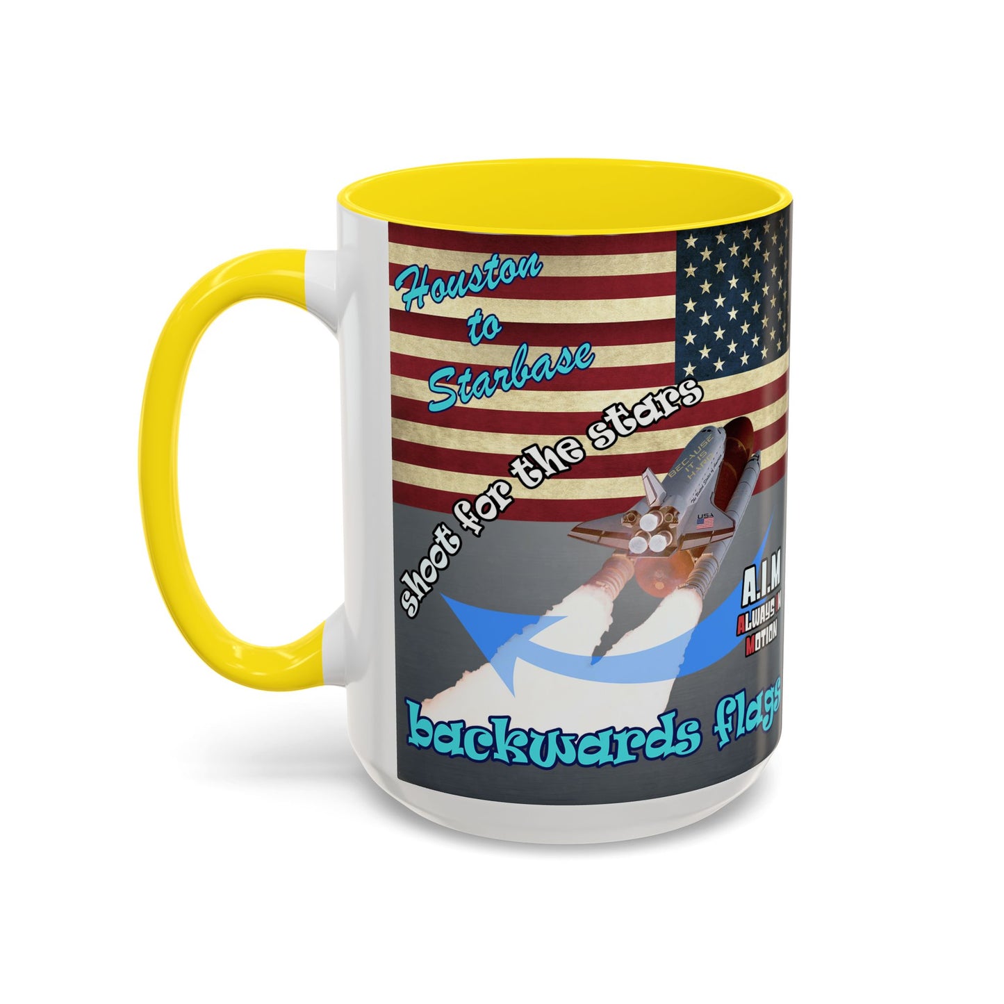 shoot for the stars - Accent Mug (grey-light grey)