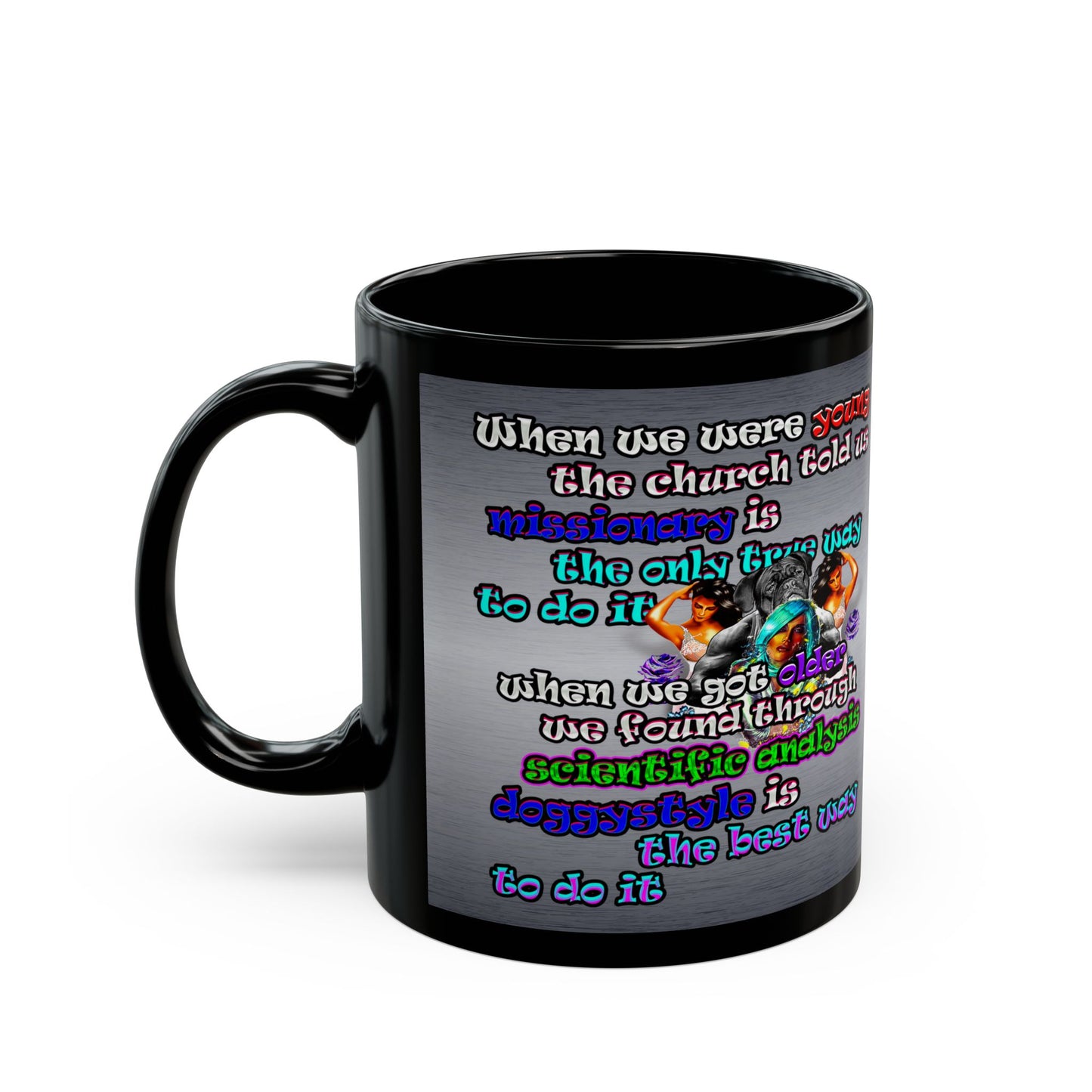 doggystyle - Black Mug (brushed nickel)