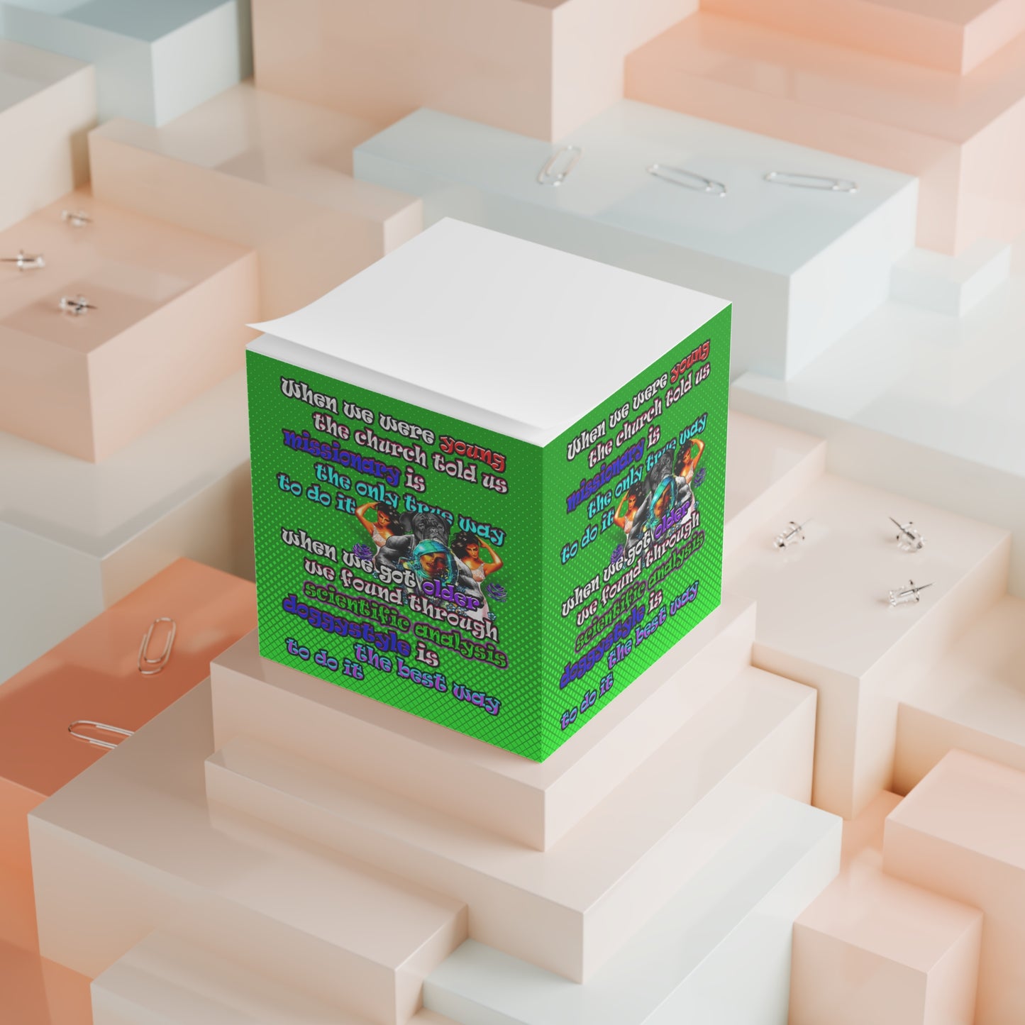 doggystyle - note cube (logo green)