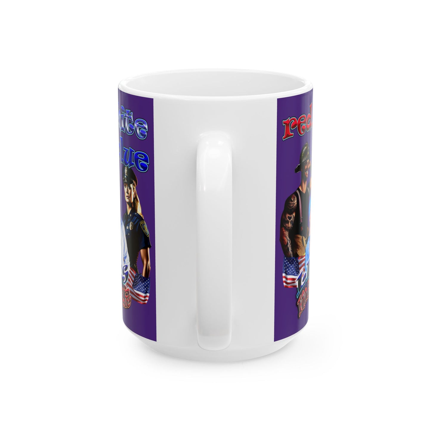rw&b lives matter - White Mug (purple)