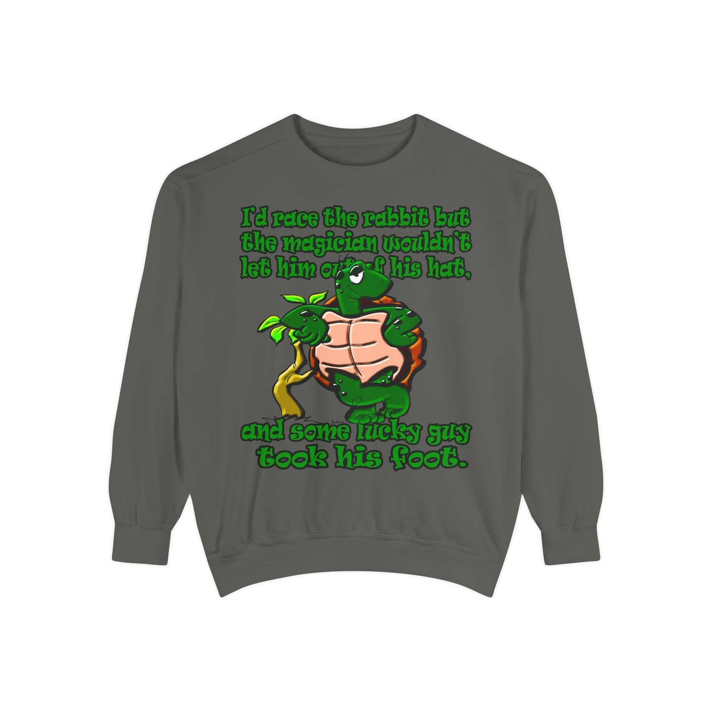 turtle race - Unisex Garment-Dyed Sweatshirt