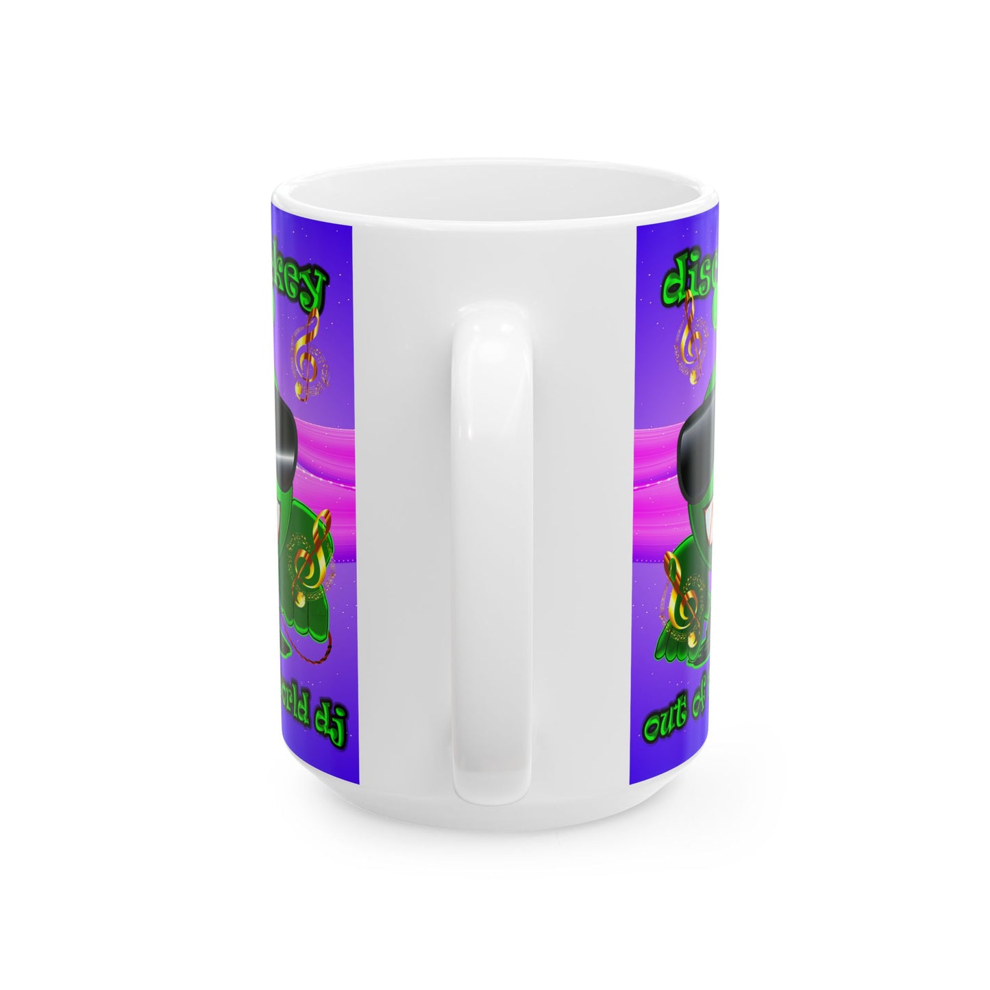 disc jockey - White Mug (purple-pink wave)