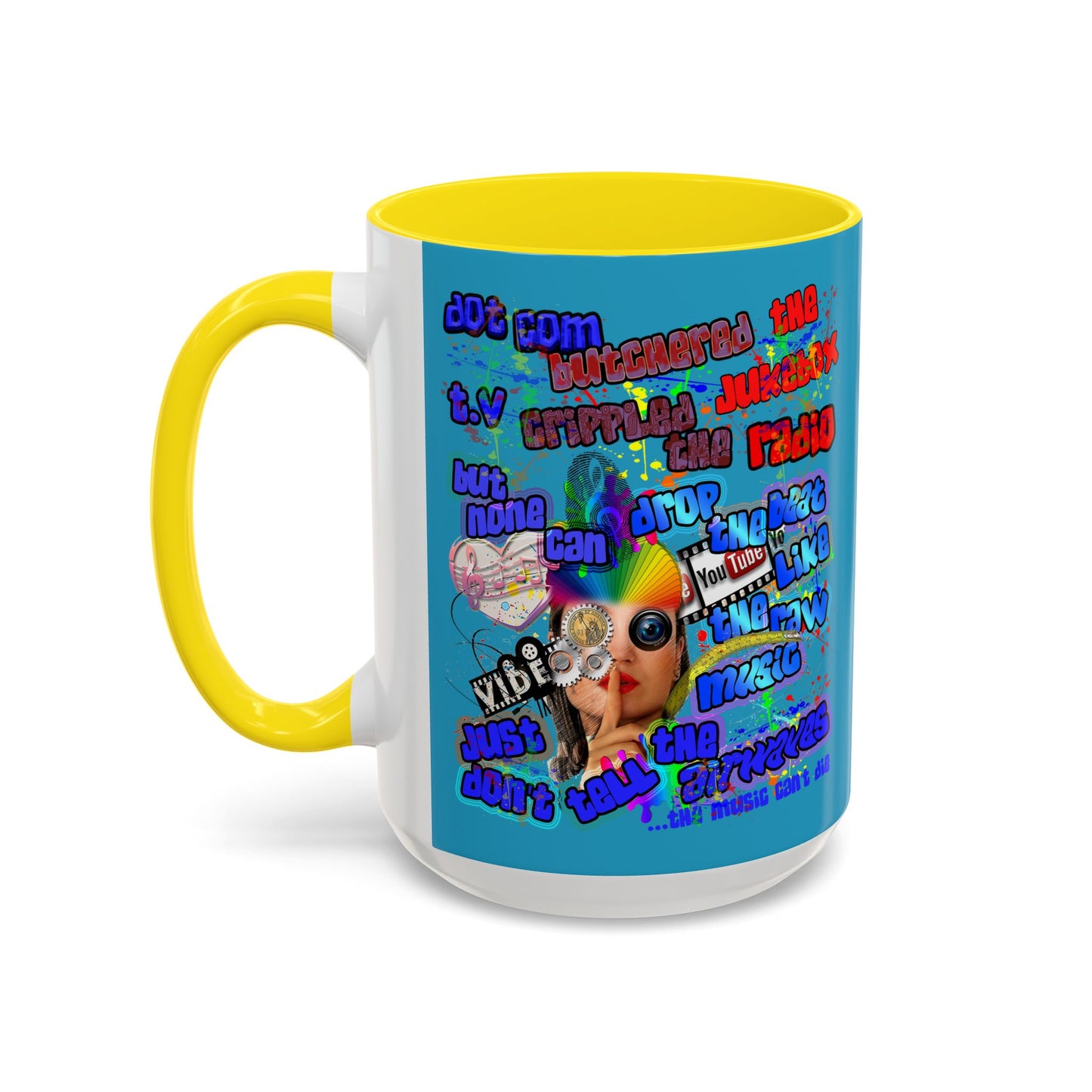 drop the beat - Accent Mug (turquoise)