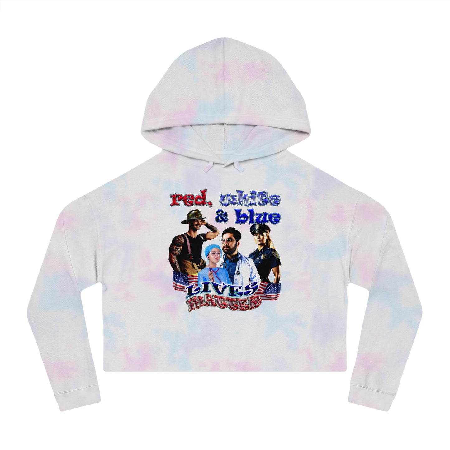 rw&b lives matter - Women’s Cropped Hooded Sweatshirt