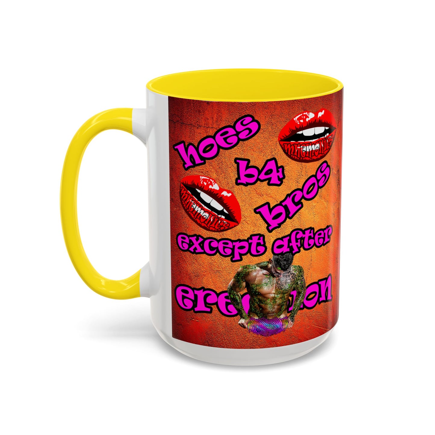 hoes b4 bros - Accent Mug (burnt orange)