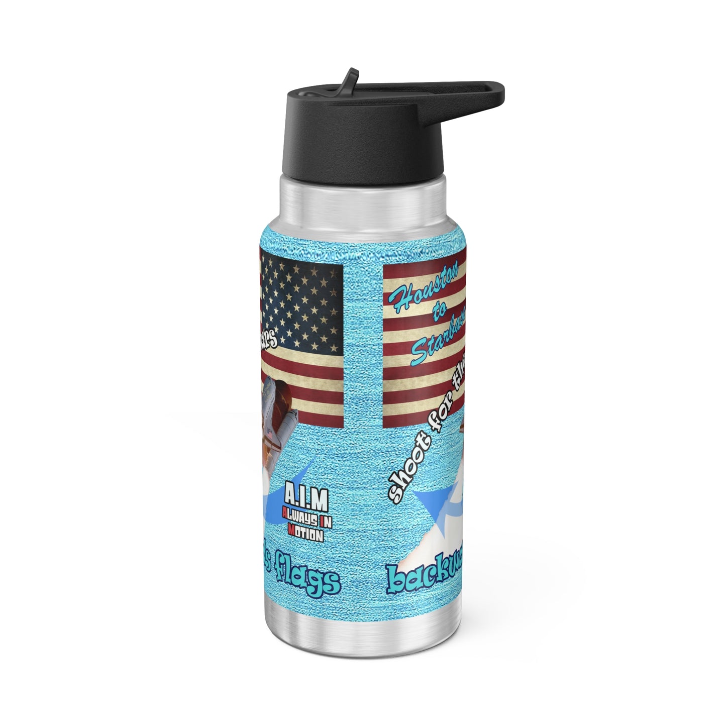 shoot for the stars - Gator Tumbler, 32oz (faded blue)