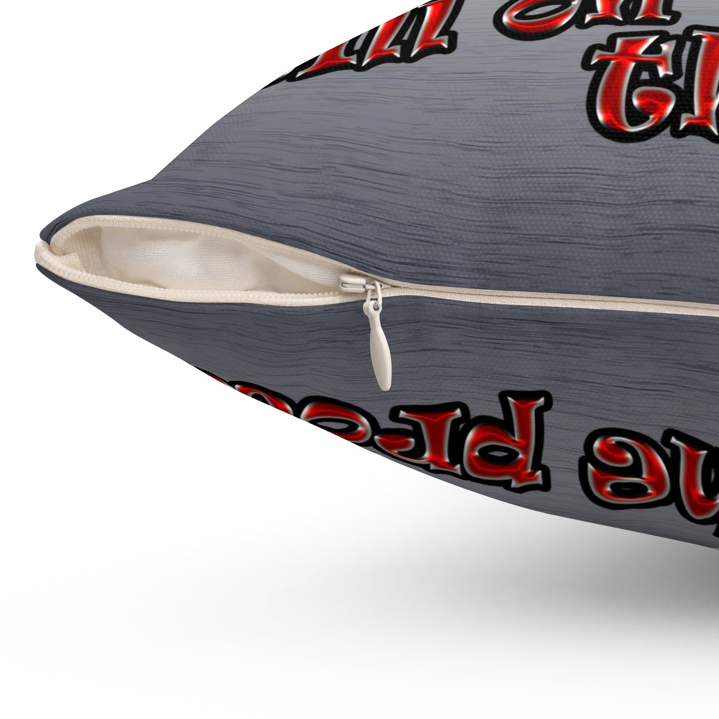 schrodinger's cat - Spun Polyester Square Pillow - (brushed nickel)