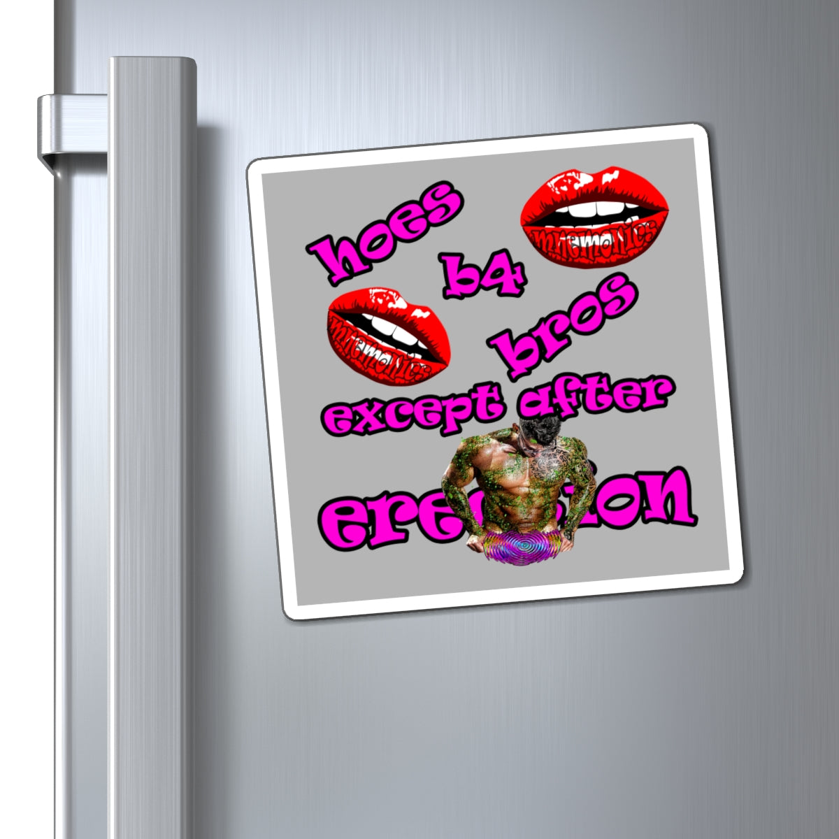 hoes b4 bros - Magnets - (light grey)