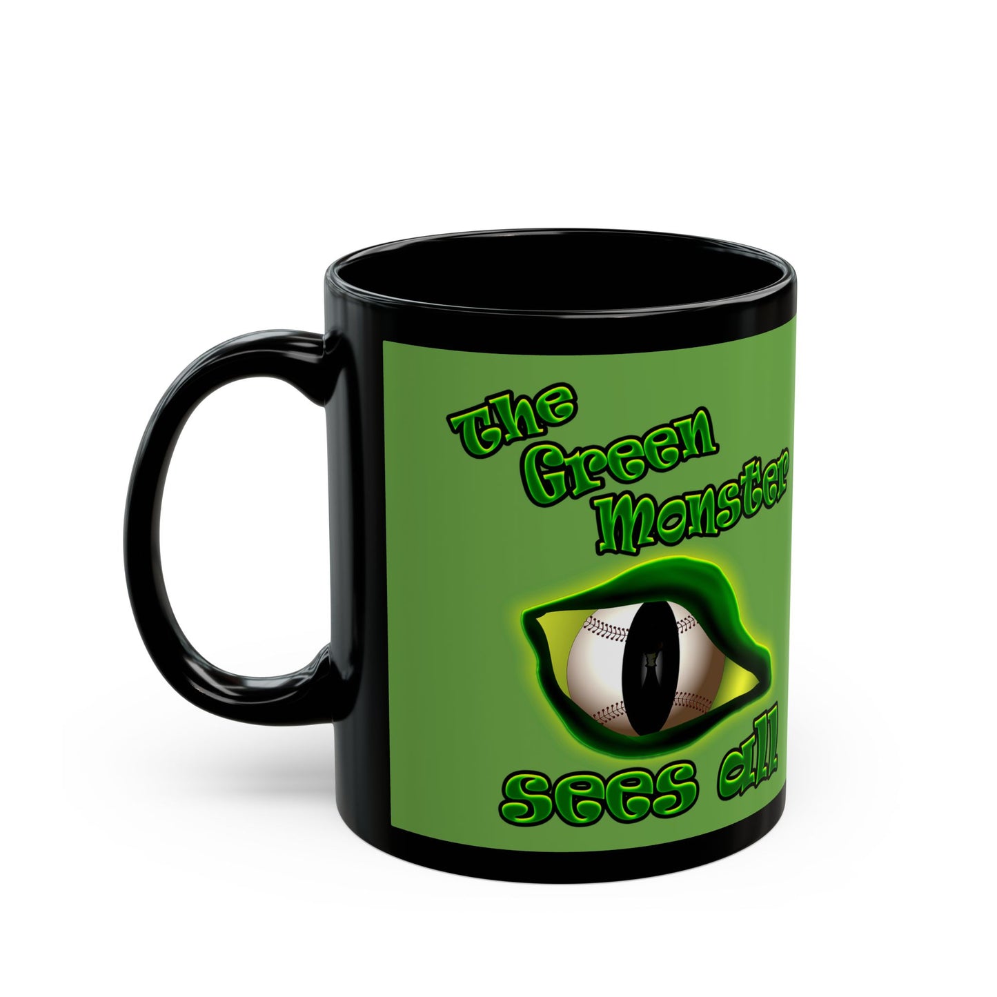 green monster - Black Mug (green)
