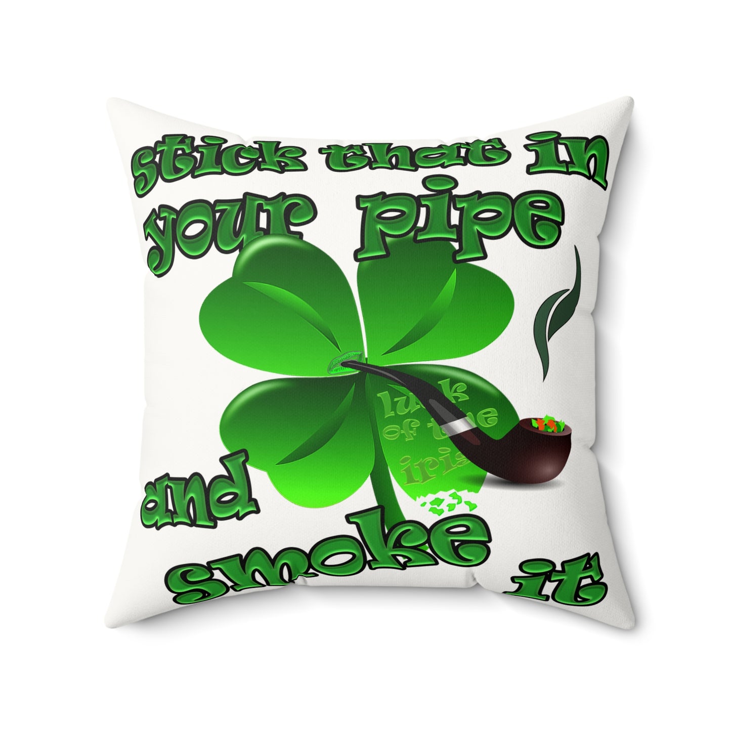 celtics logo - Faux Suede Square Pillow - (white)