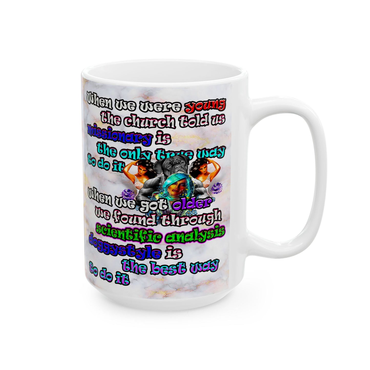 doggystyle - White Mug (white marble)
