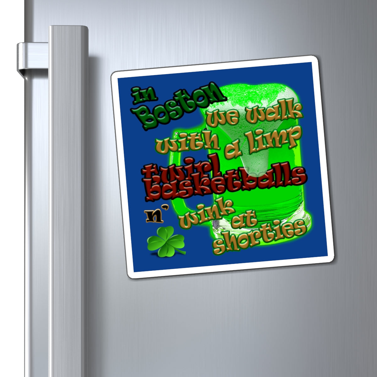celtics logo - Magnets - (dark blue)