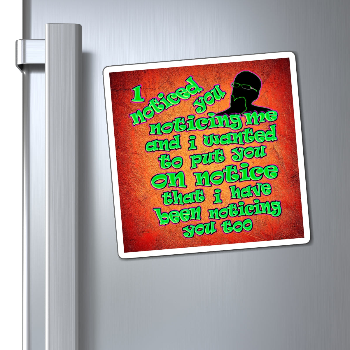 noticed you noticing - Magnets - (burnt orange)