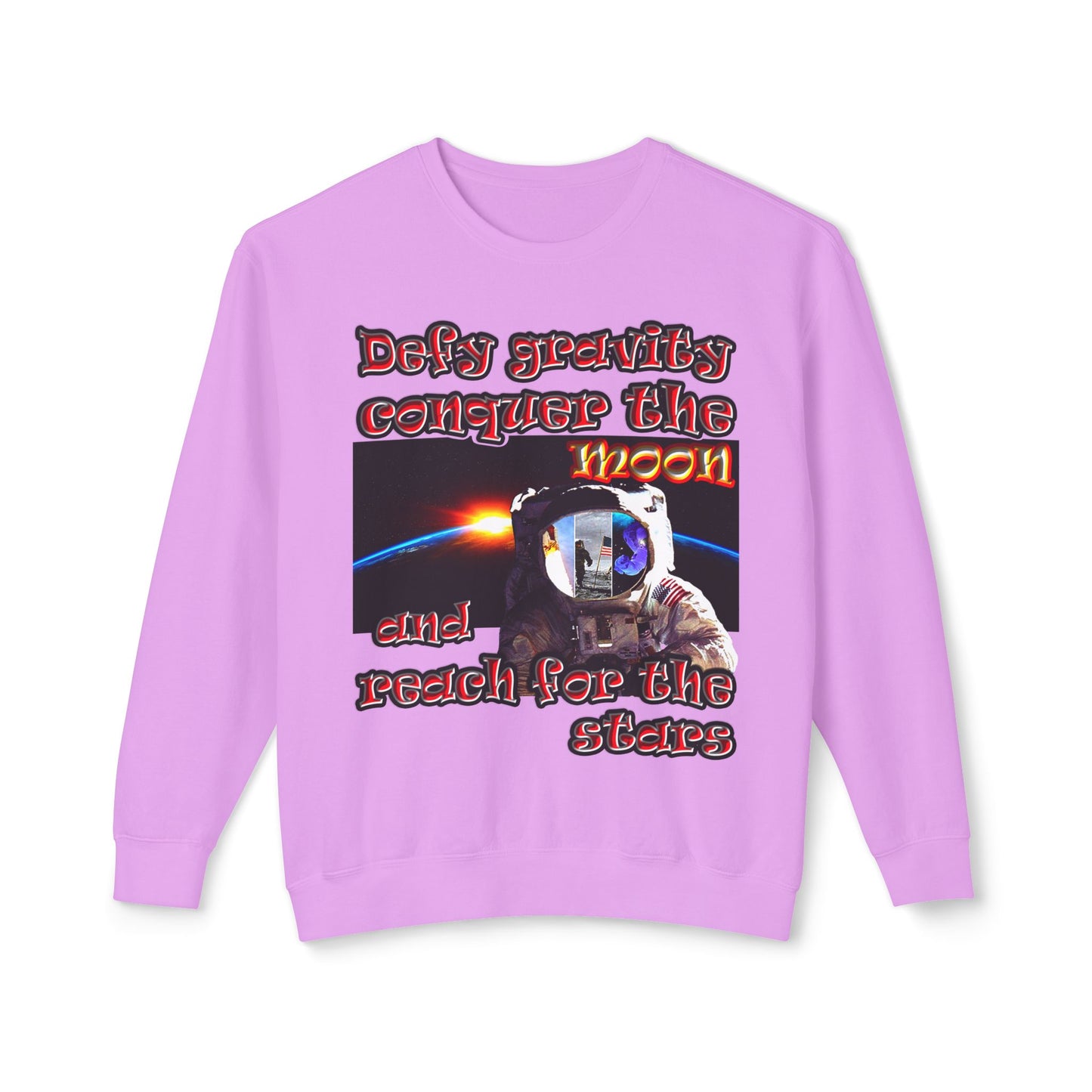 defy conquer reach - Unisex Lightweight Crewneck Sweatshirt