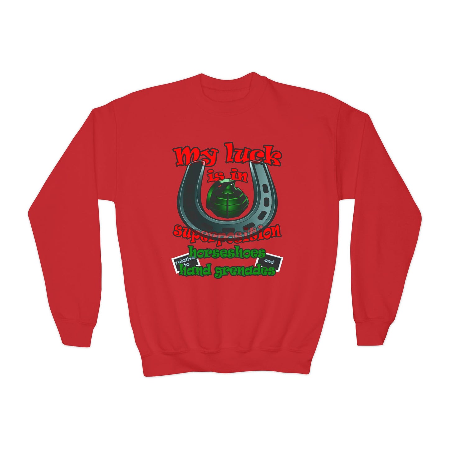 my luck - Youth Crewneck Sweatshirt