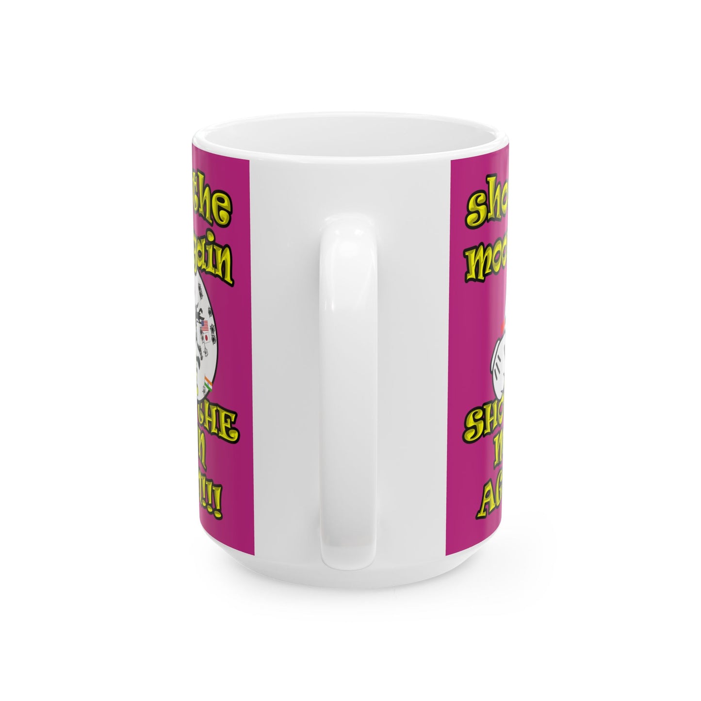 shoot the moon again - White Mug (pink)