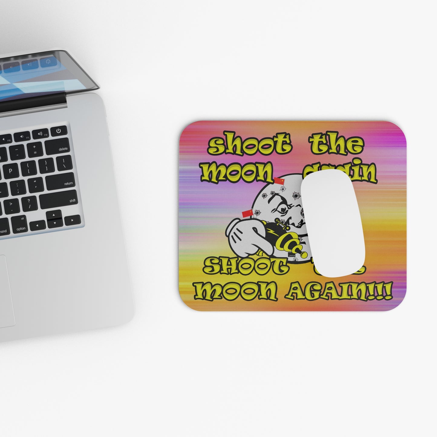 shoot the moon again - Mouse Pad (Rectangle) (color blur)
