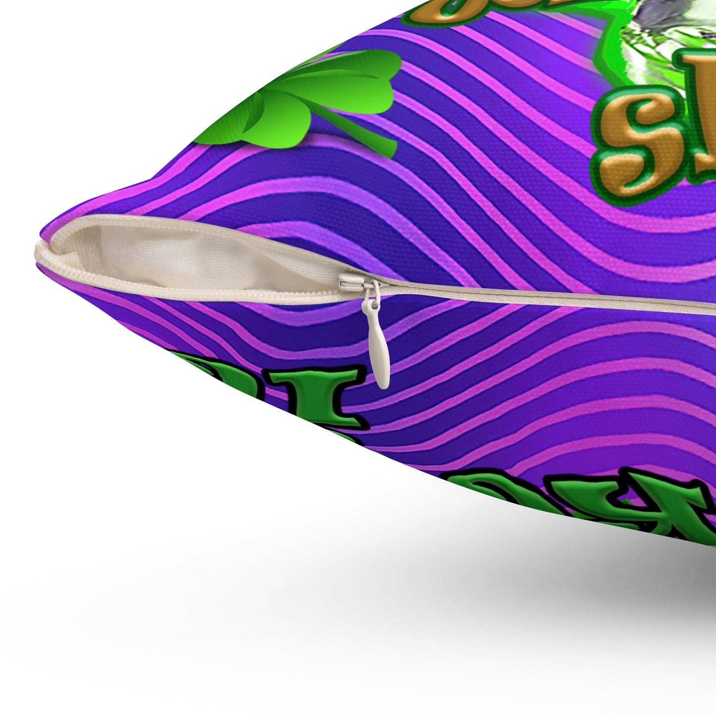 celtics logo - Spun Polyester Square Pillow - (purple wave)
