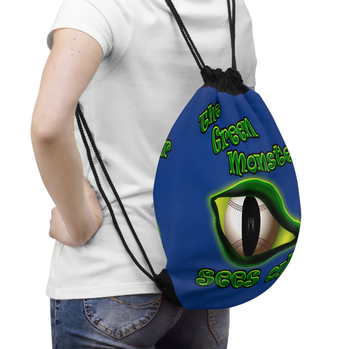 green monster - Drawstring Bag (dark blue)