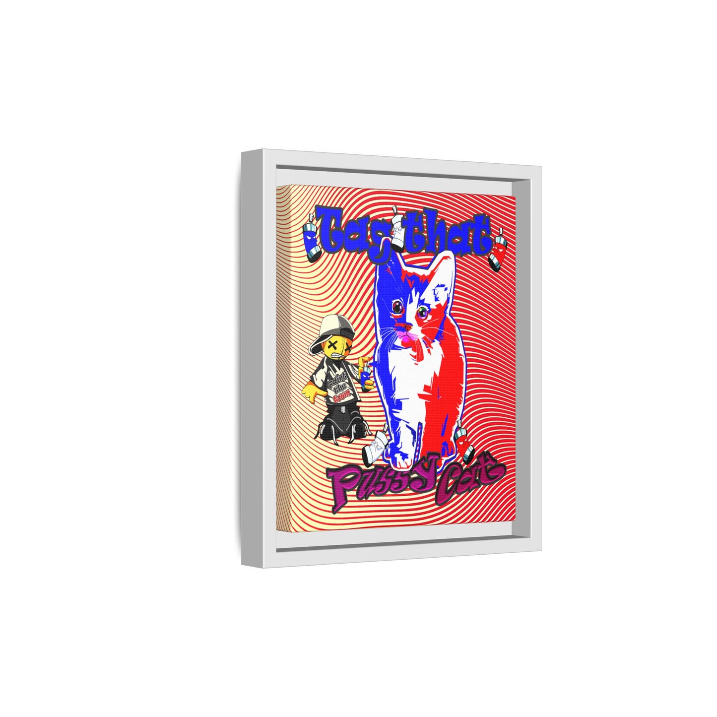 tag that - framed canvas art (yellow-orange wave)