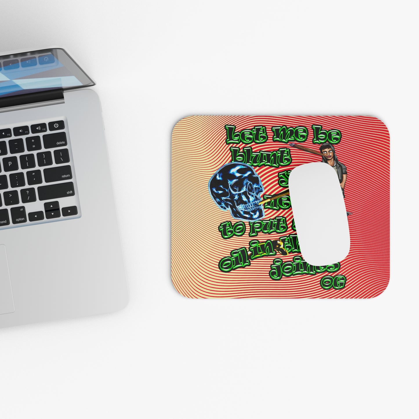 og - Mouse Pad (Rectangle) (yellow-orange wave)