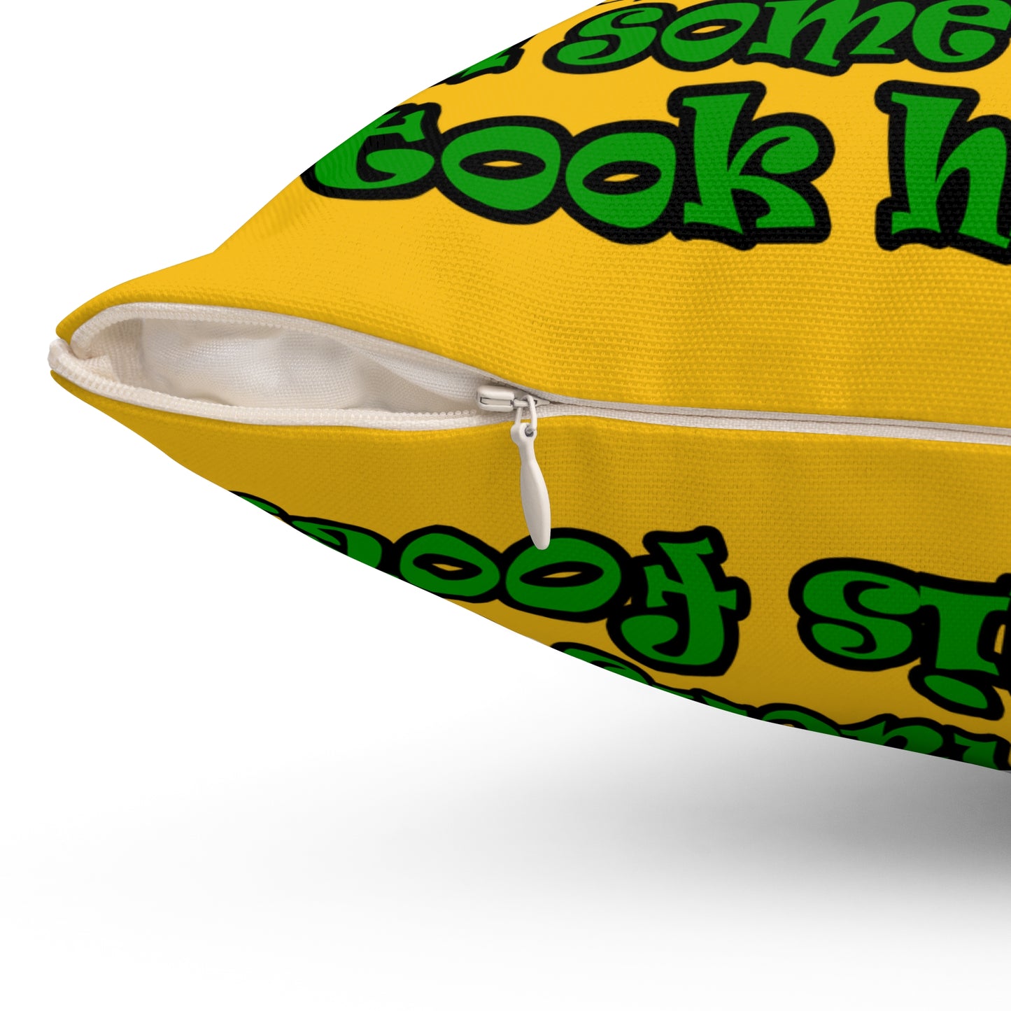 turtle race - Spun Polyester Square Pillow - (yellow)
