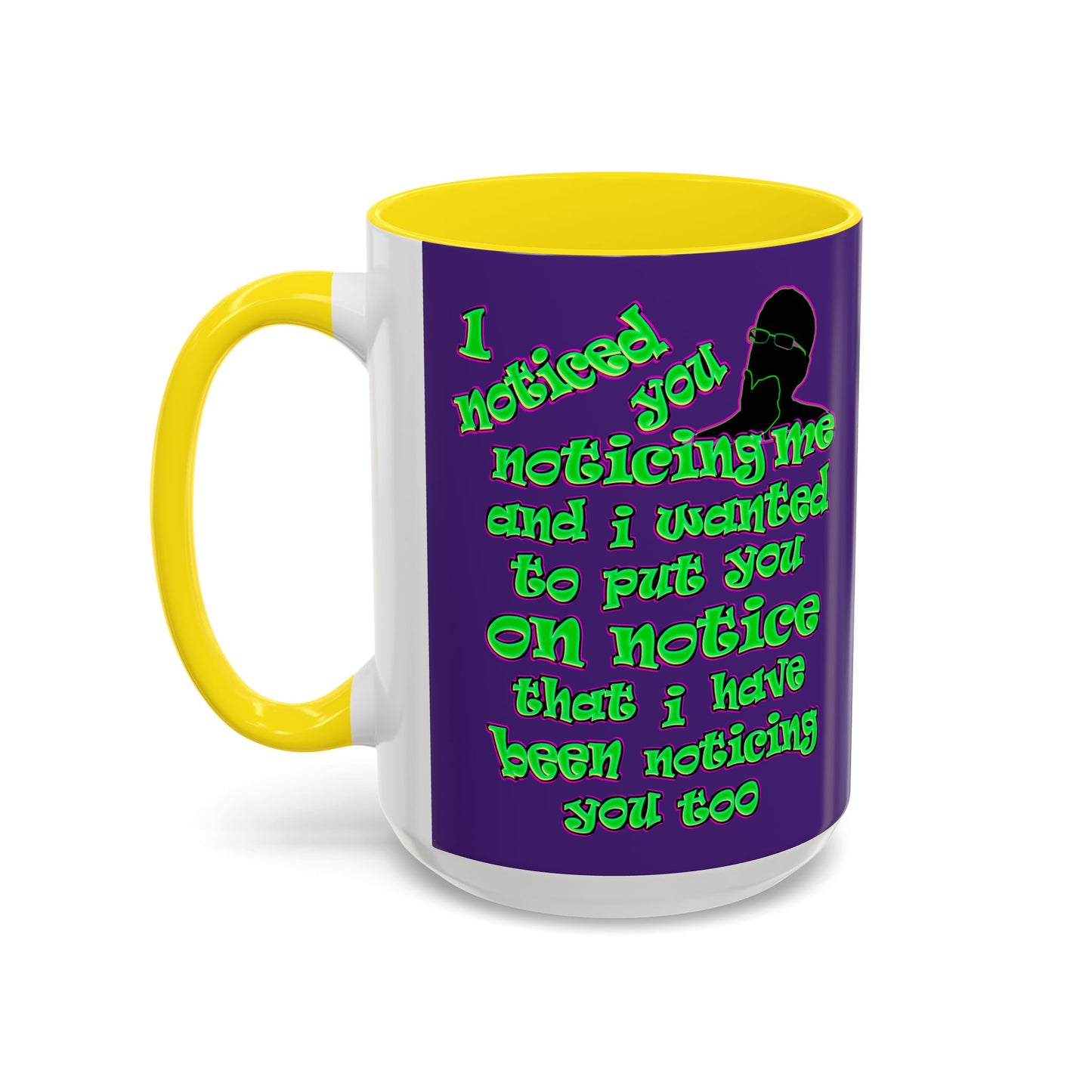noticed you noticing - Accent Mug (purple)