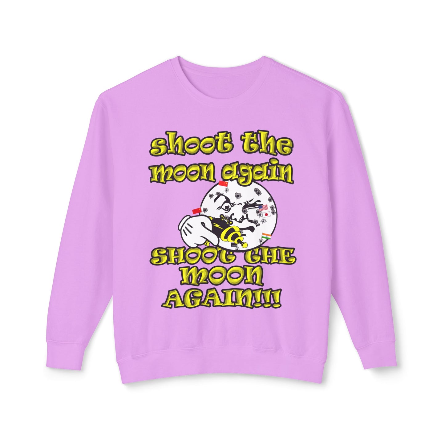 shoot the moon again - Unisex Lightweight Crewneck Sweatshirt